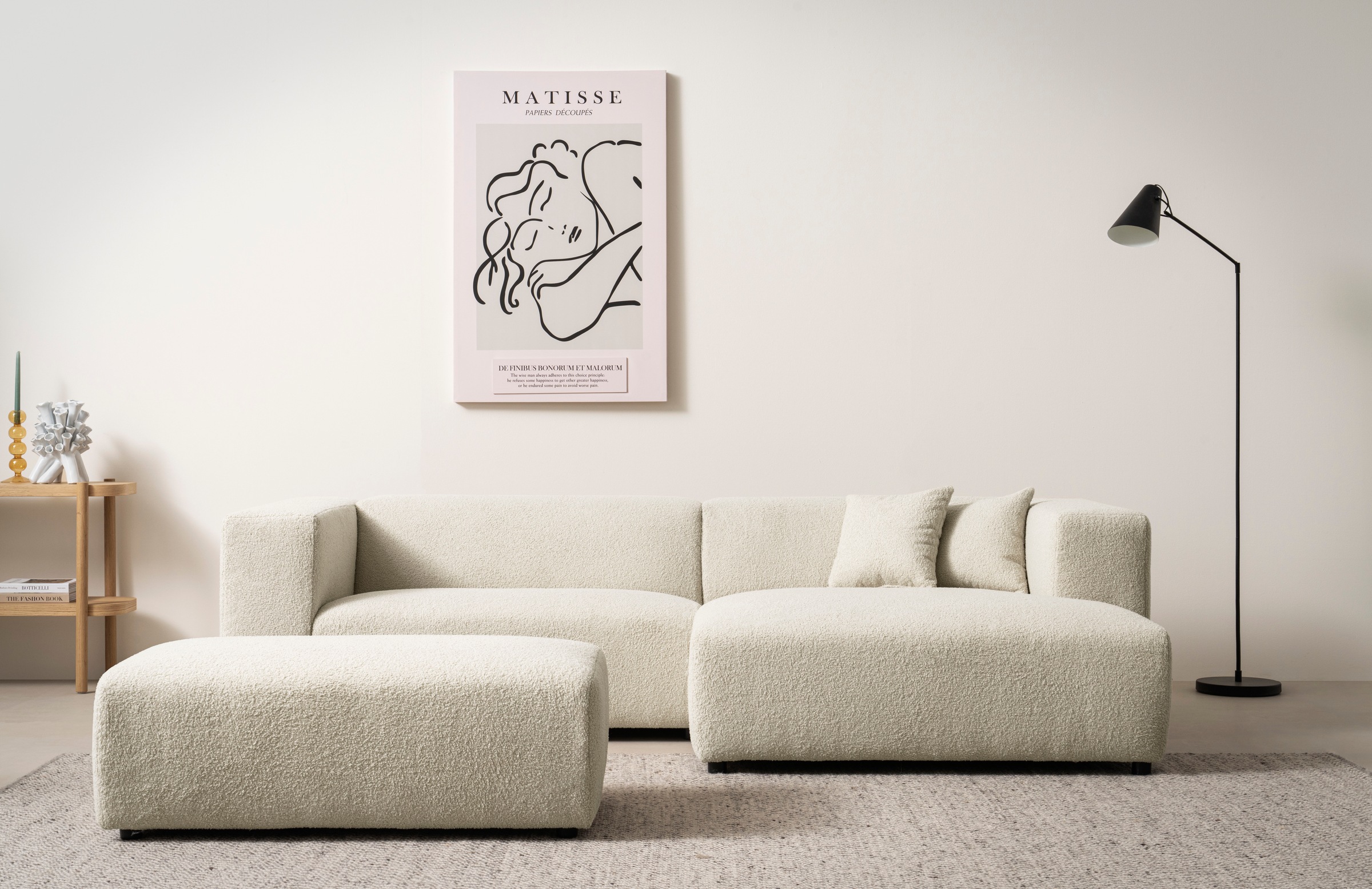 andas Polsterecke »BAKELS, Ecksofa-Set mit Hocker, L-Form mit Schlaffunktio günstig online kaufen
