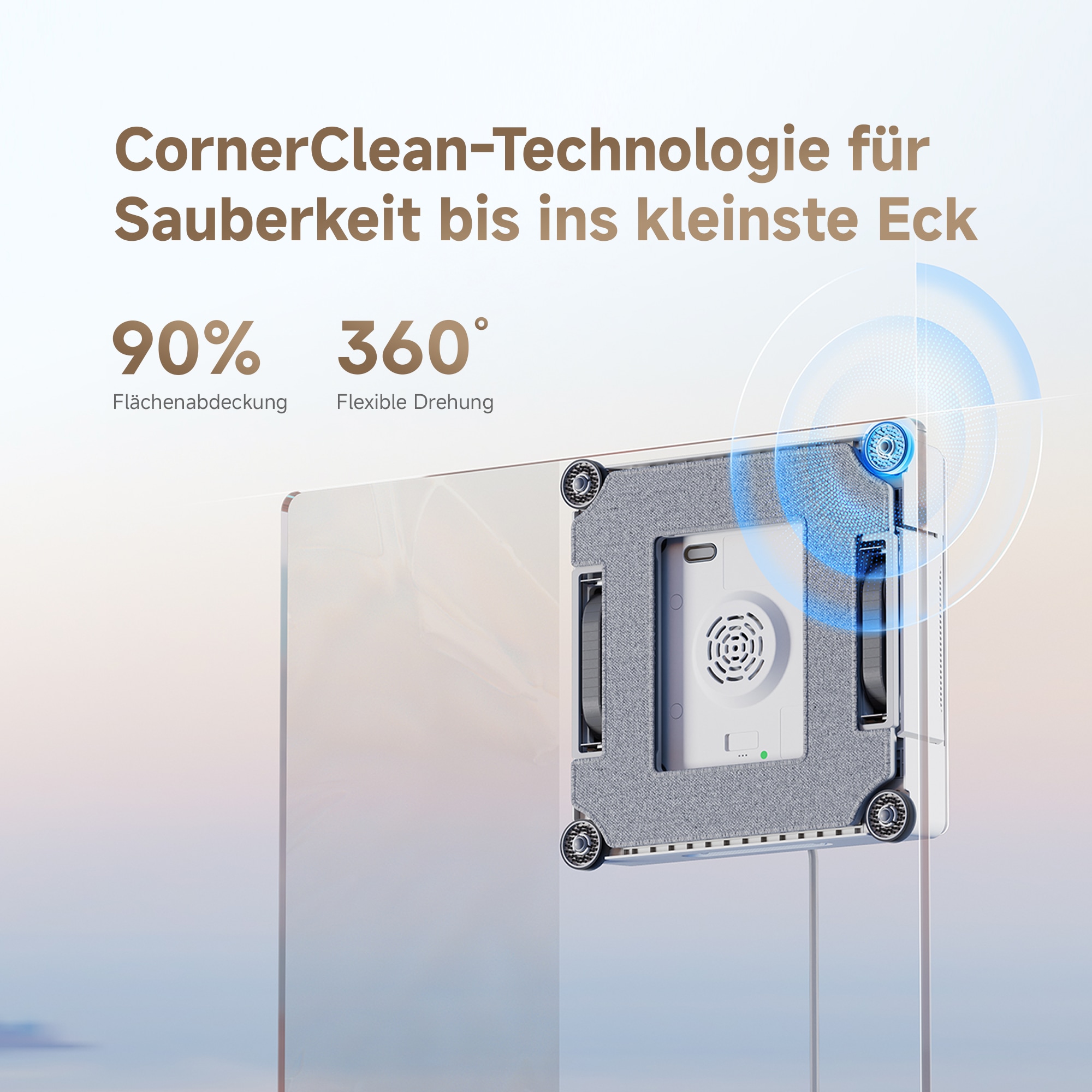 Dreame Fensterputzroboter »C1«, KI-Routenplanung, 5.000Pa Saugkraft, Hindernisvermeidung