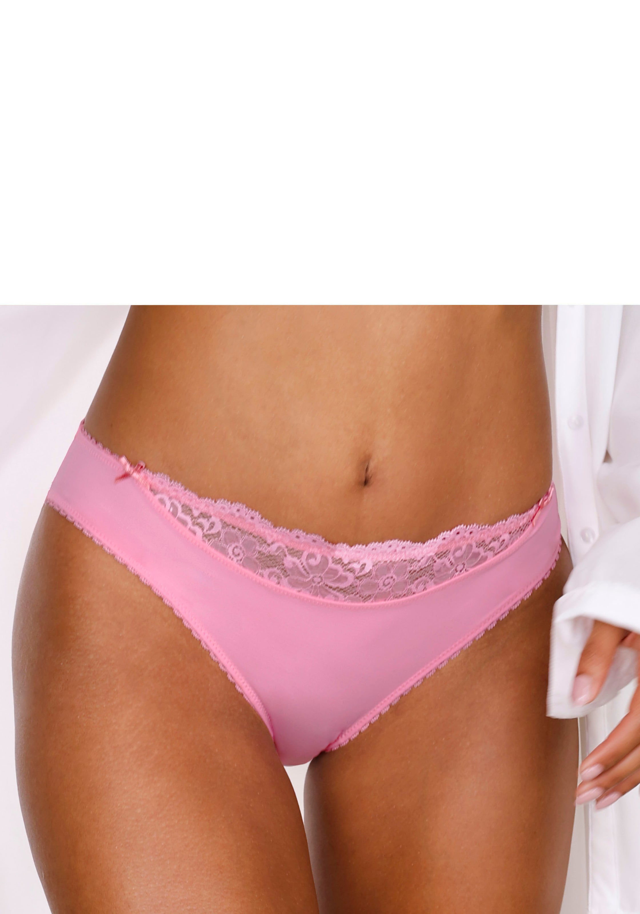 Nuance Slip, (2 St.), mit Spitzeneinsatz vorne
