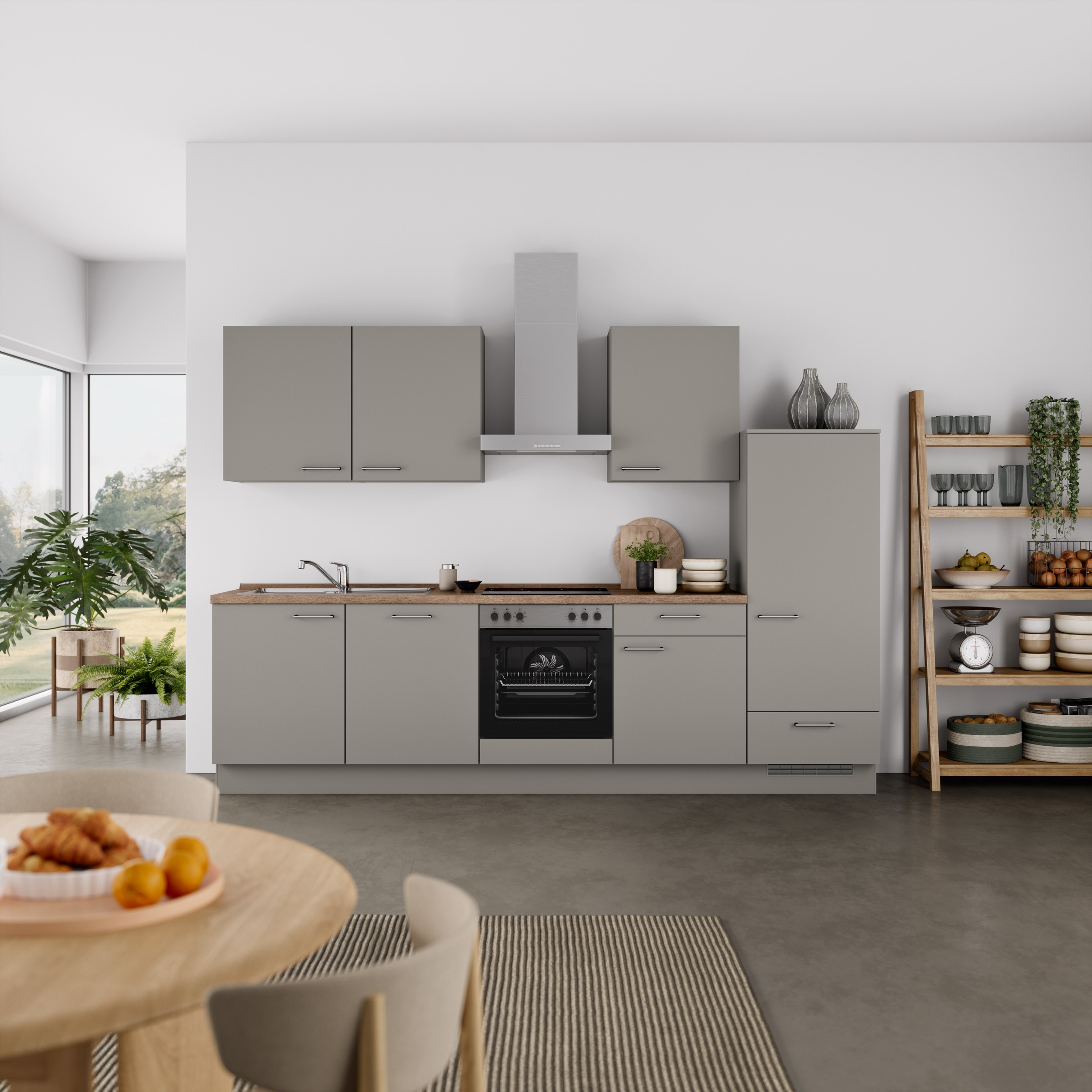 nobilia® Küchenzeile »"Laser I", Ausrichtung wählbar, Breite 300 cm« vormon günstig online kaufen