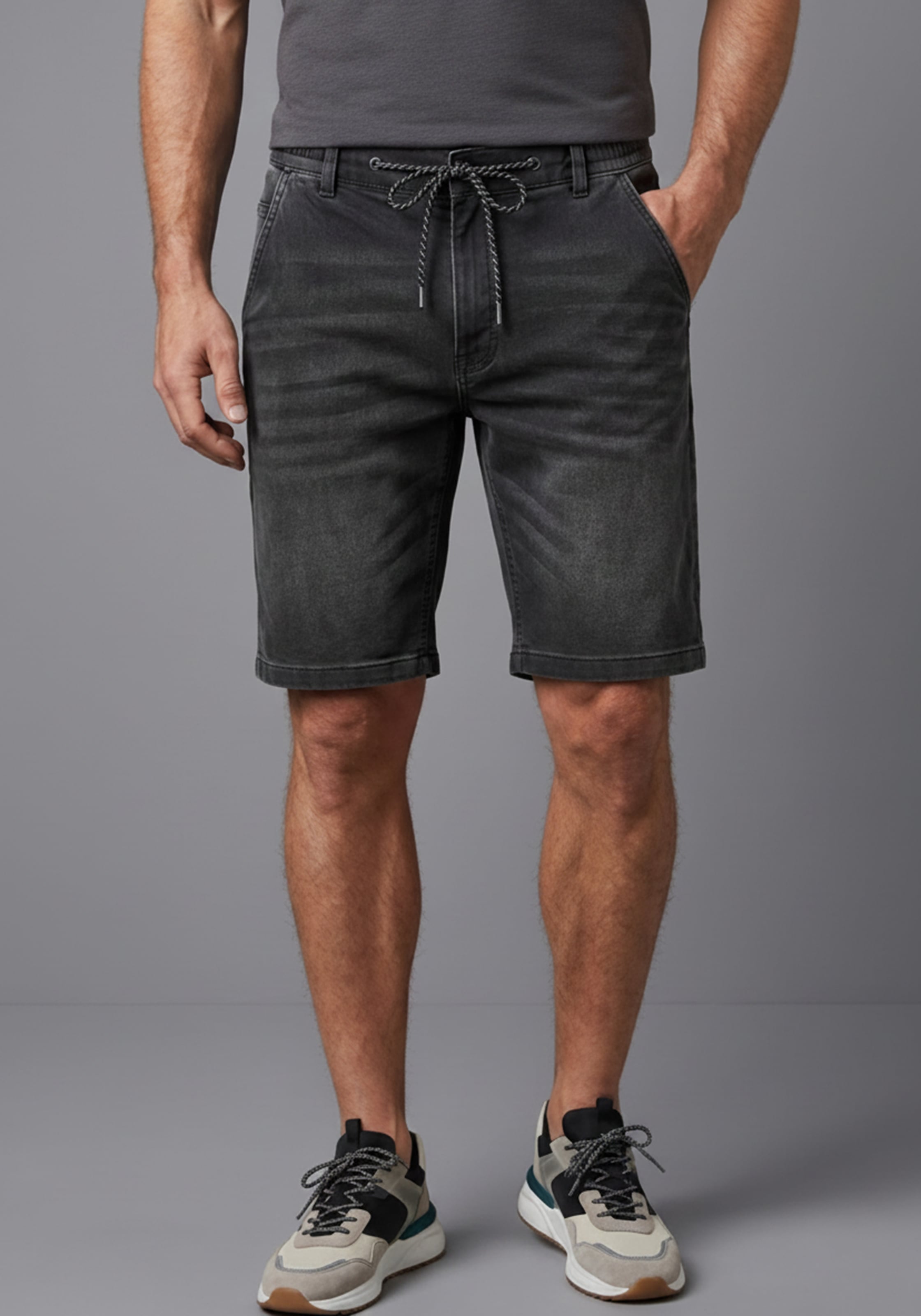 Arizona Jogg-Jeansbermudas Regular Fit, gerades Bein, niedrige Leibhöhe, mit Kordelzug
