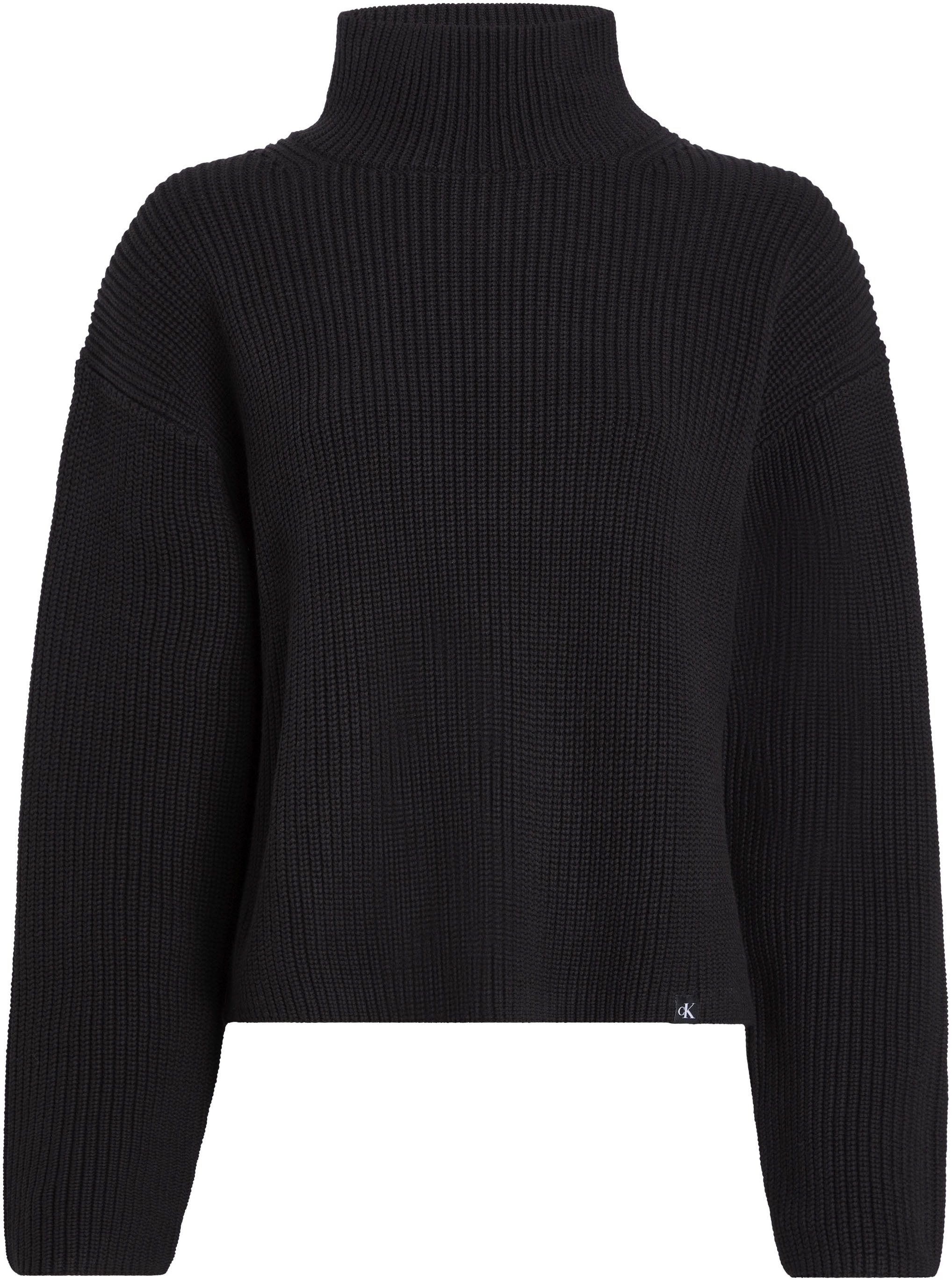 Calvin Klein Jeans Rollkragenpullover »CHUNKY LOOSE HIGH NECK SWEATER«, mit Logopatch