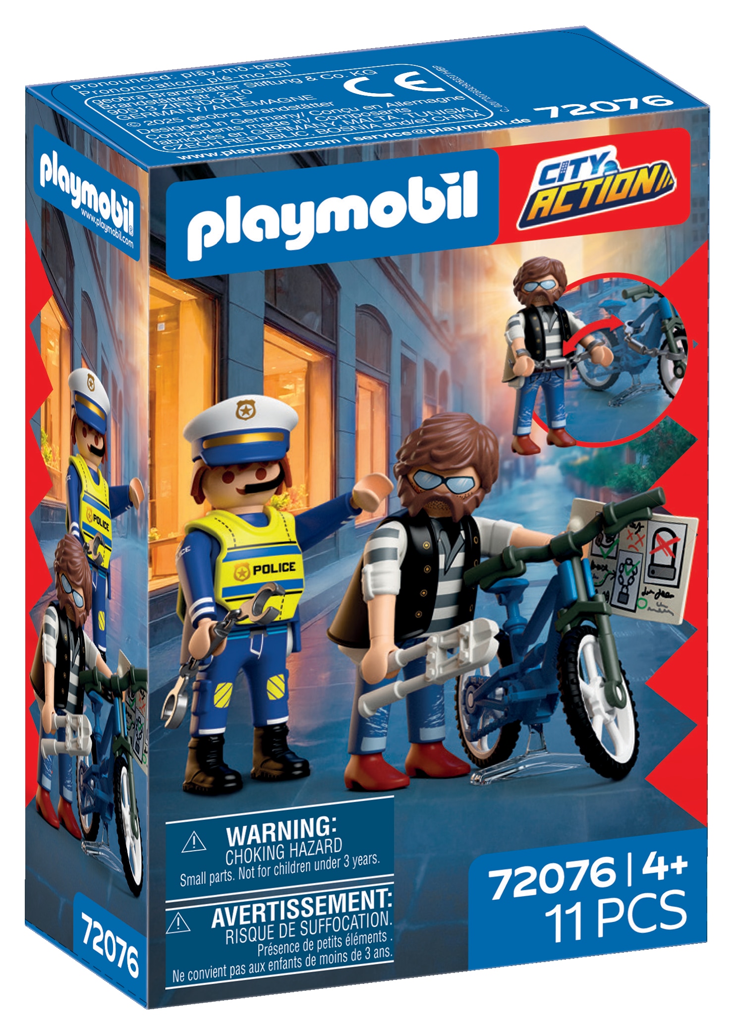 Playmobil® Konstruktions-Spielset »Fahrradraub (72076), City Action« Made in Europe
