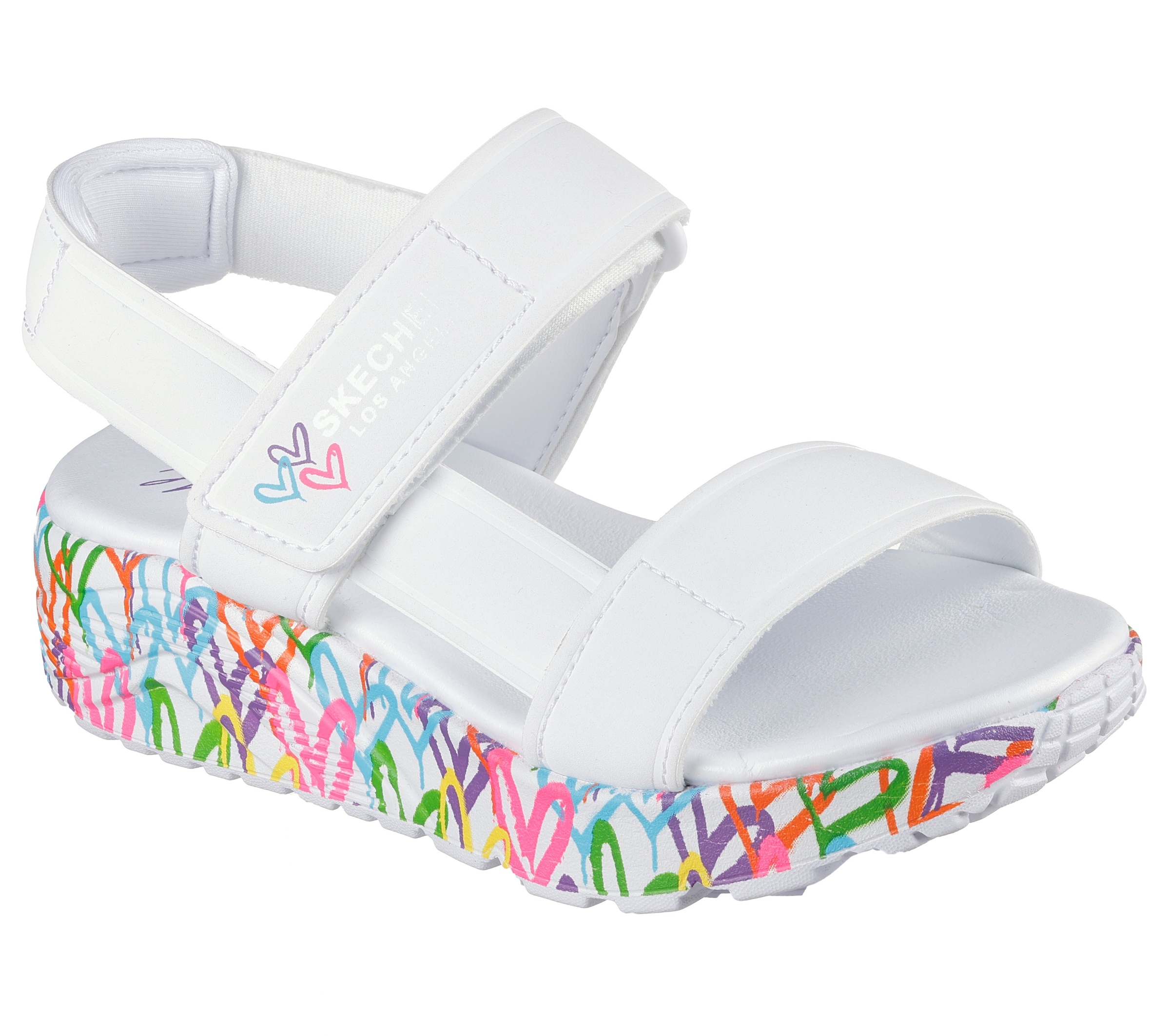 Skechers Sandale »UNO LITE SANDAL-SUNNY LOVE«  Sommerschuh, Klettschuh mit Plateau, Größenschablone zum Download