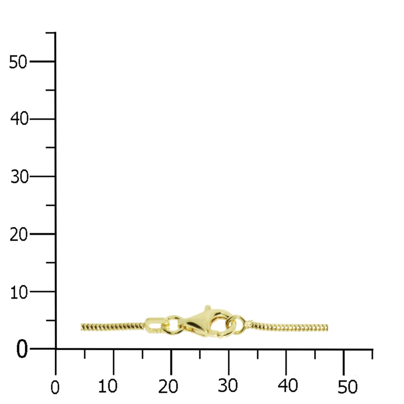 OSTSEE-SCHMUCK Goldkette »Ostsee-Schmuck Kette Schlange 1,2 mm Kette Schlange 1,2 mm«, (1 tlg.)