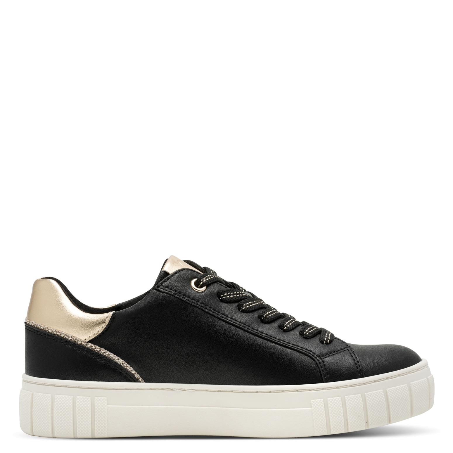 MARCO TOZZI Plateausneaker  , Freizeitschuh, Halbschuh, Schnürschuh mit unterlegtem Lochmuster