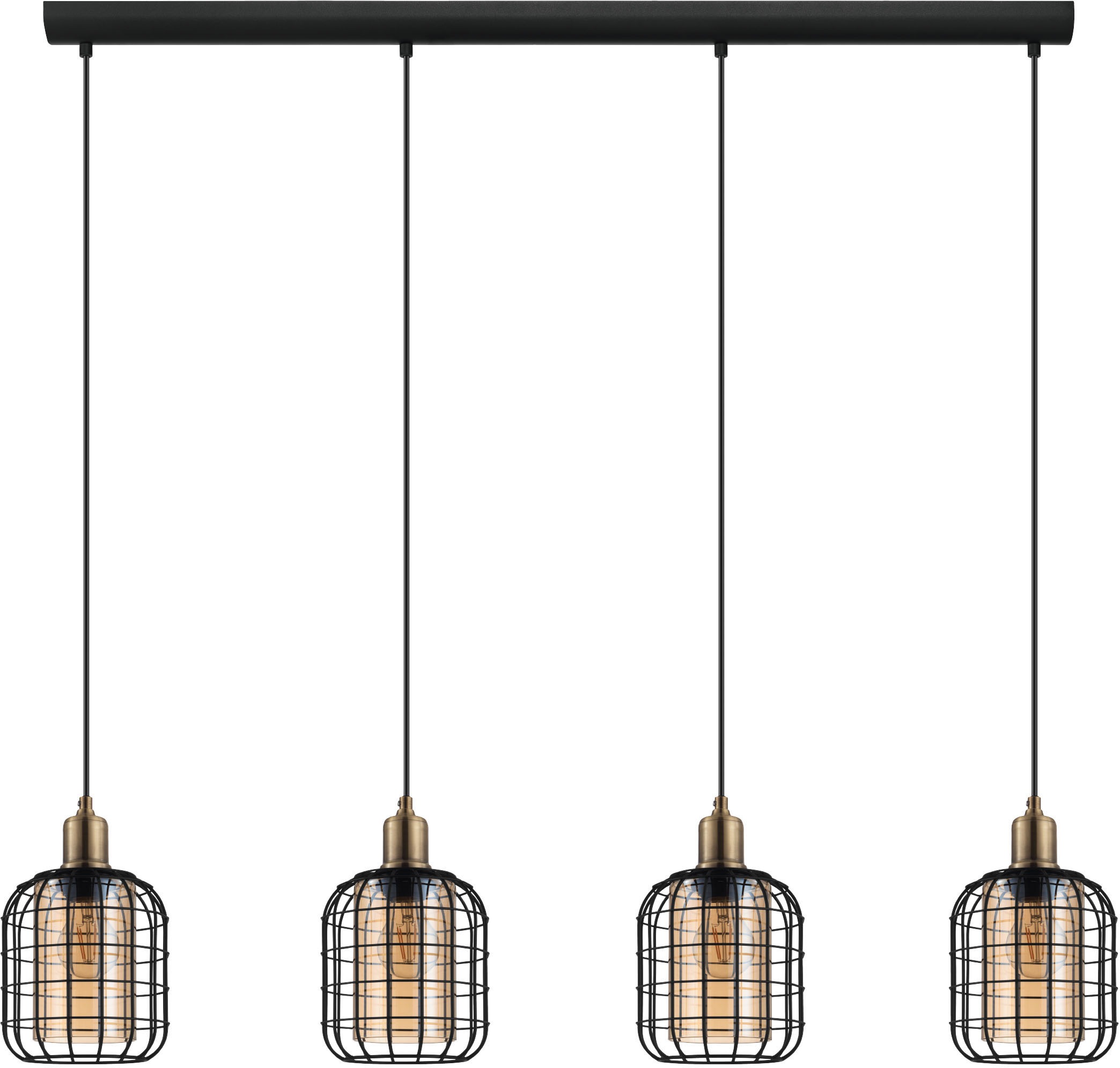 EGLO Hängeleuchte »CHISLE Hängelampe, Vintage, Stahl und Glas, E27, Esszimm günstig online kaufen