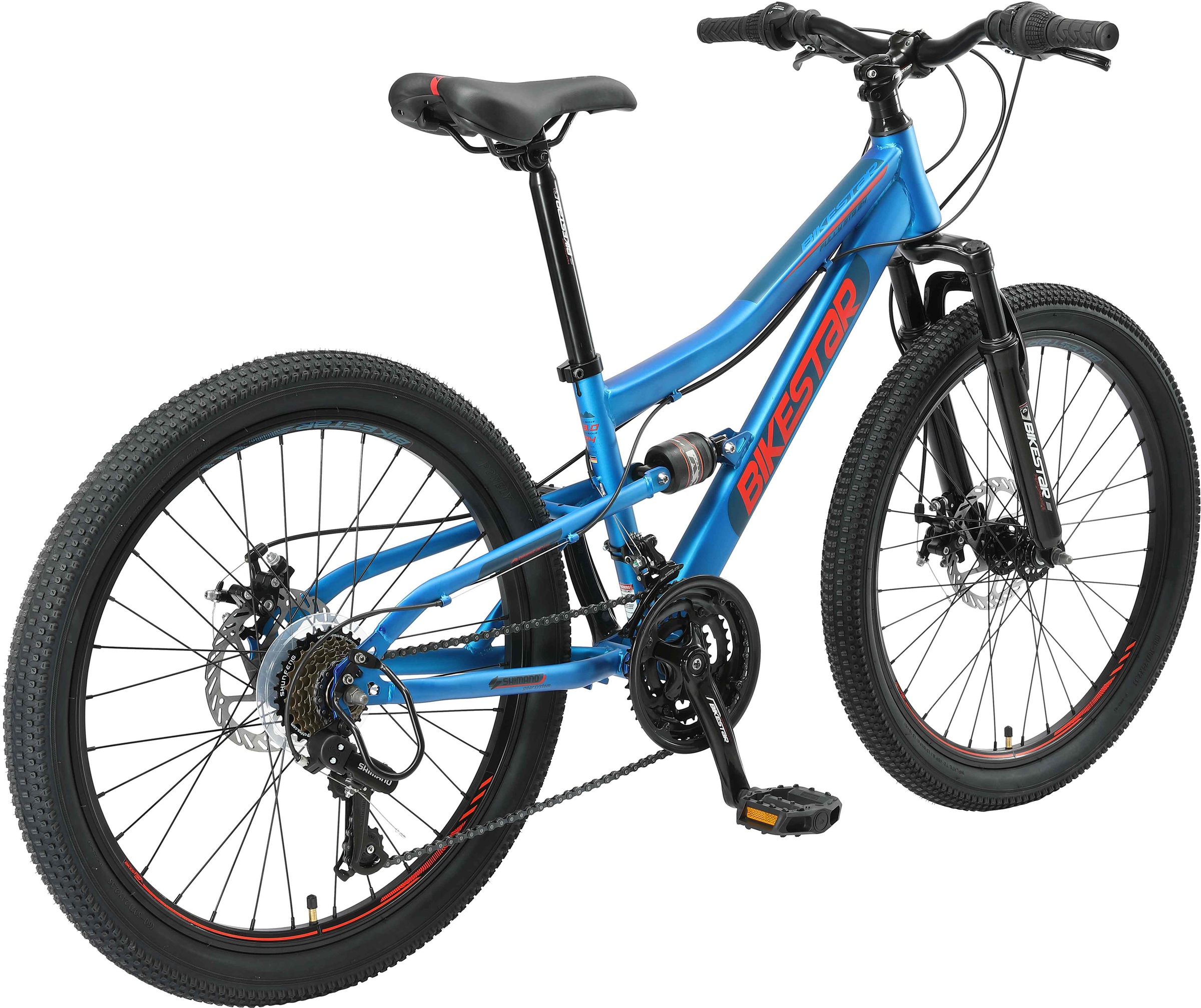 Bikestar Jugendfahrrad, 21 Gang, Shimano, RD-TY21 Schaltwerk, Kettenschaltung
