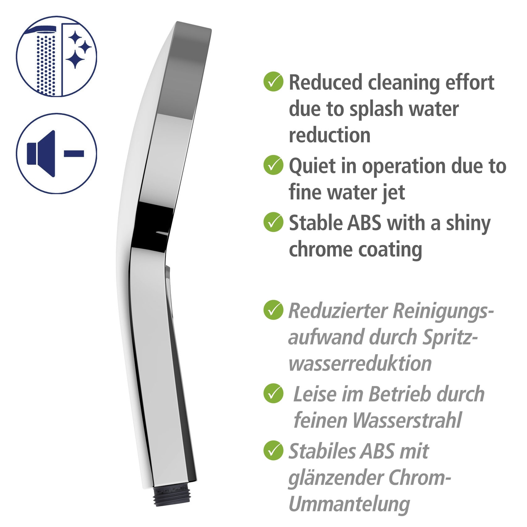 WENKO Duschsystem »Softwater« Chrom, einfacher Anschluss an bestehende Armatur o. Wandanschlussbogen