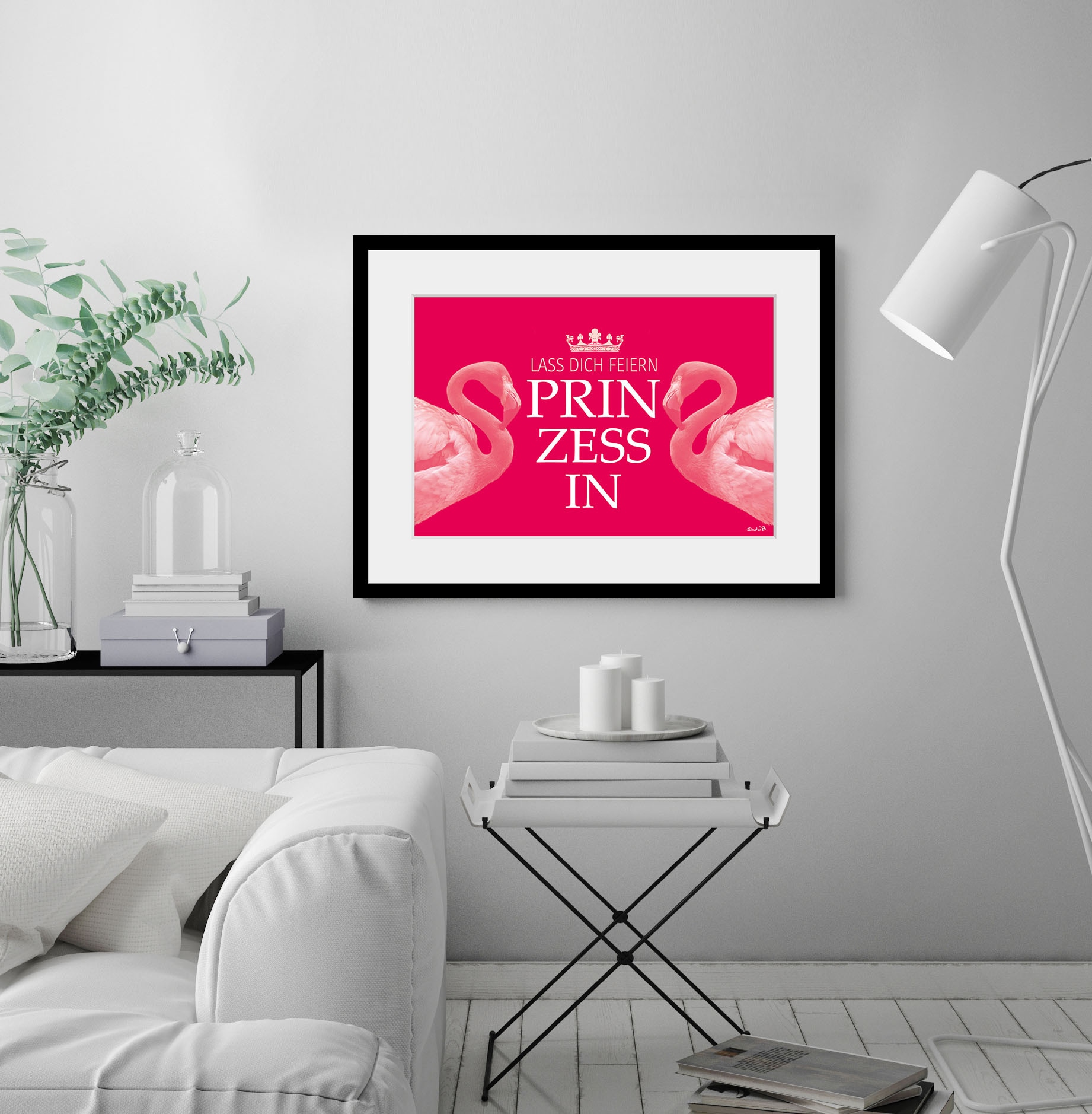 queence Bild »PRINZESSIN«, (1 St.), HD Premium Poster-Druck inkl. Holzrahme günstig online kaufen