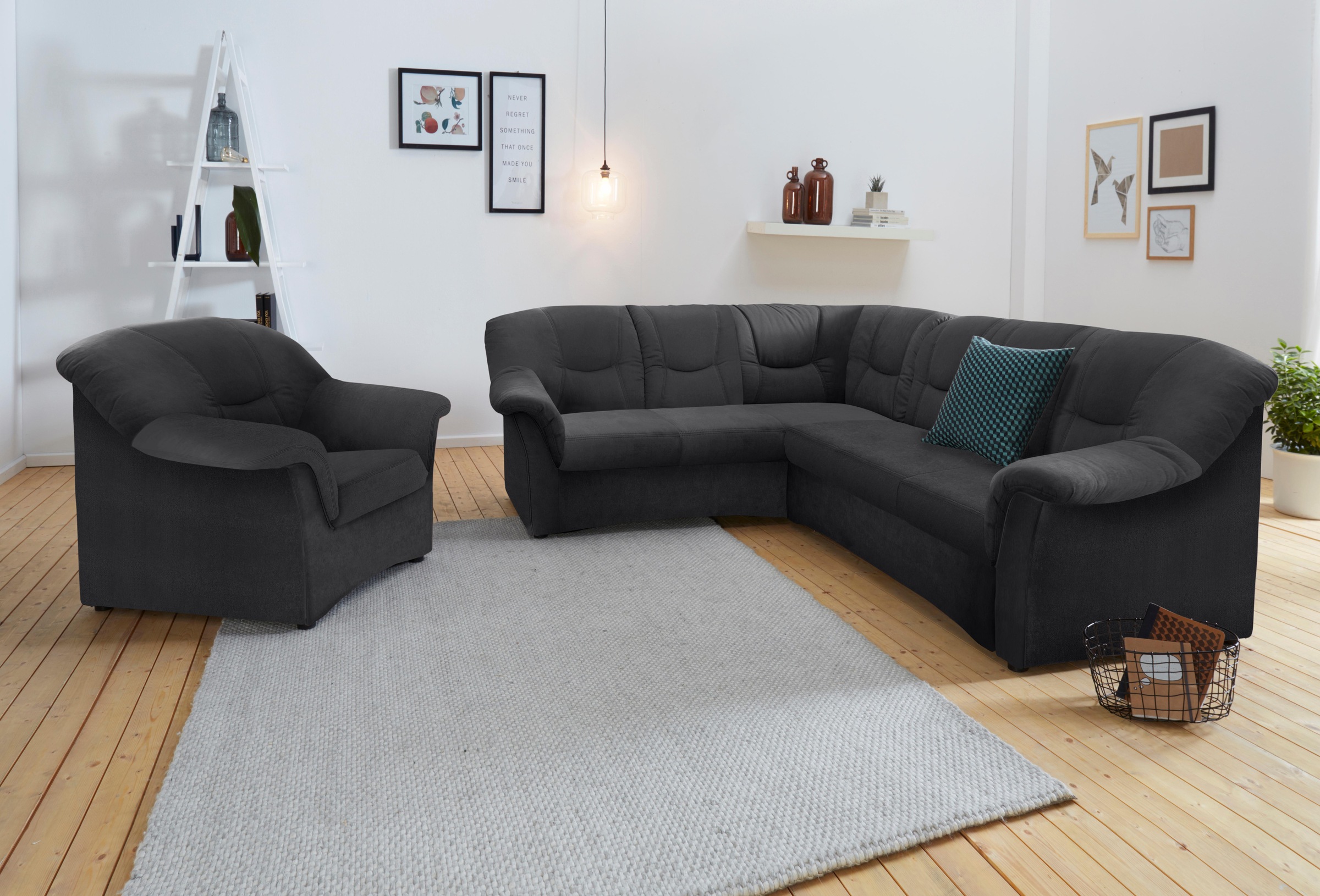 DOMO collection Ecksofa »Sarafina zeitlos und komfortabel, optional mit Fed günstig online kaufen