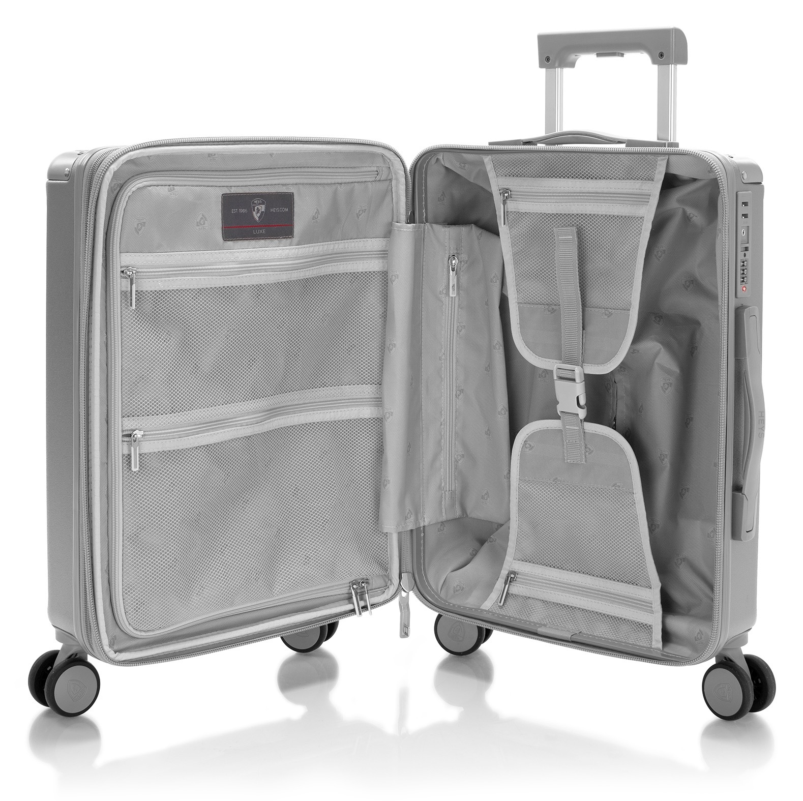 Heys Hartschalen-Trolley »Luxe, in verschiedenen Farben und Größen«, 4 Rollen, Heys x Joachim Llambi Hartschalen-Koffer Volumenerweiterung