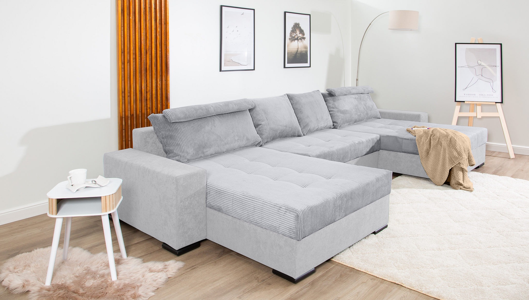 COLLECTION AB Wohnlandschaft »XXXL-Josy Relax U-Form Breite 352 cm, mit 2 gleich großen Recamieren«, inkl. Bettfunktion, Bettkasten, mit 4 Rückenkissen in zwei Größen