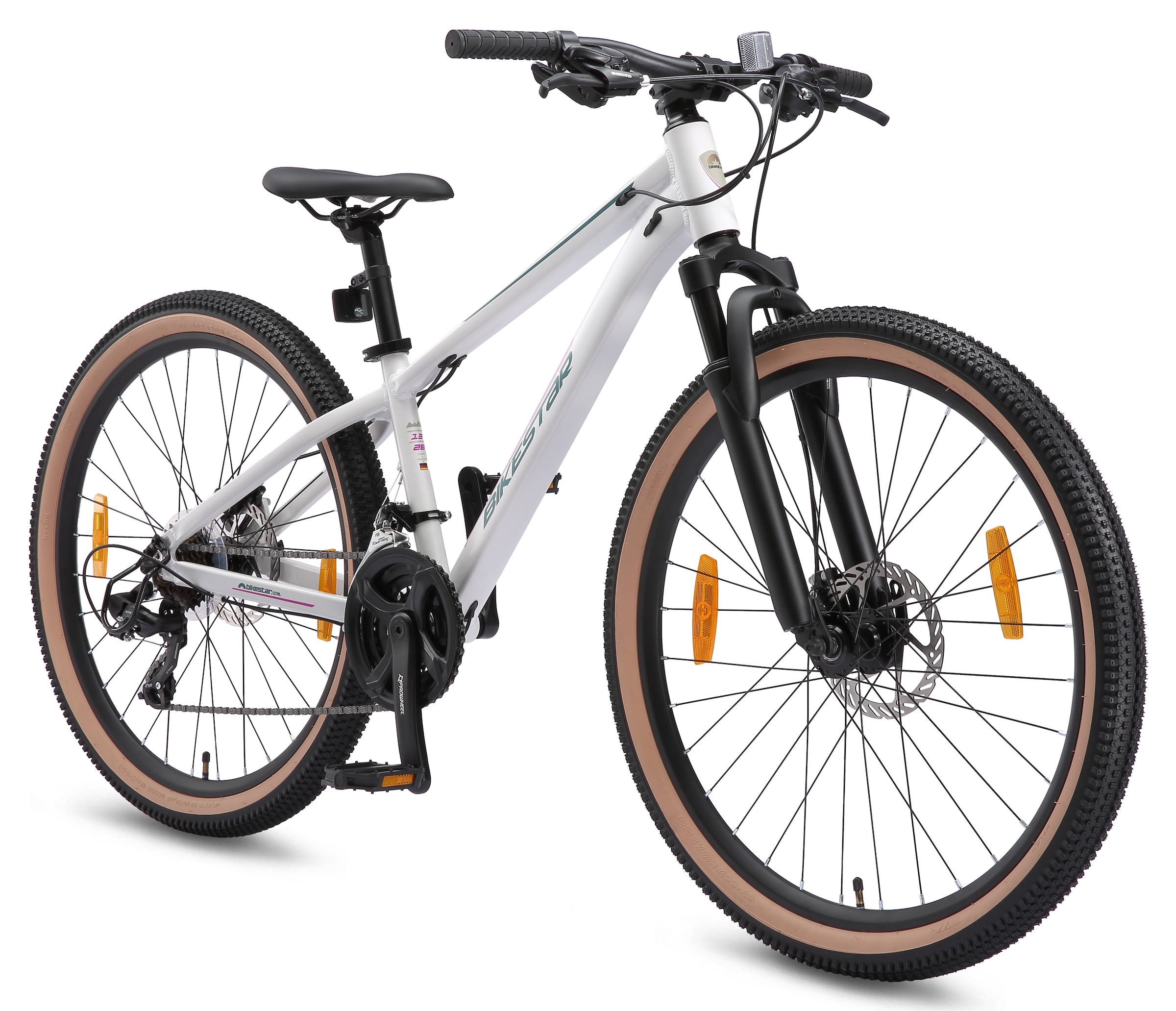 Bikestar Mountainbike 21 Gang Shimano RD-TY300 Schaltwerk Kettenschaltung für Damen und Herren, Kettenschaltung