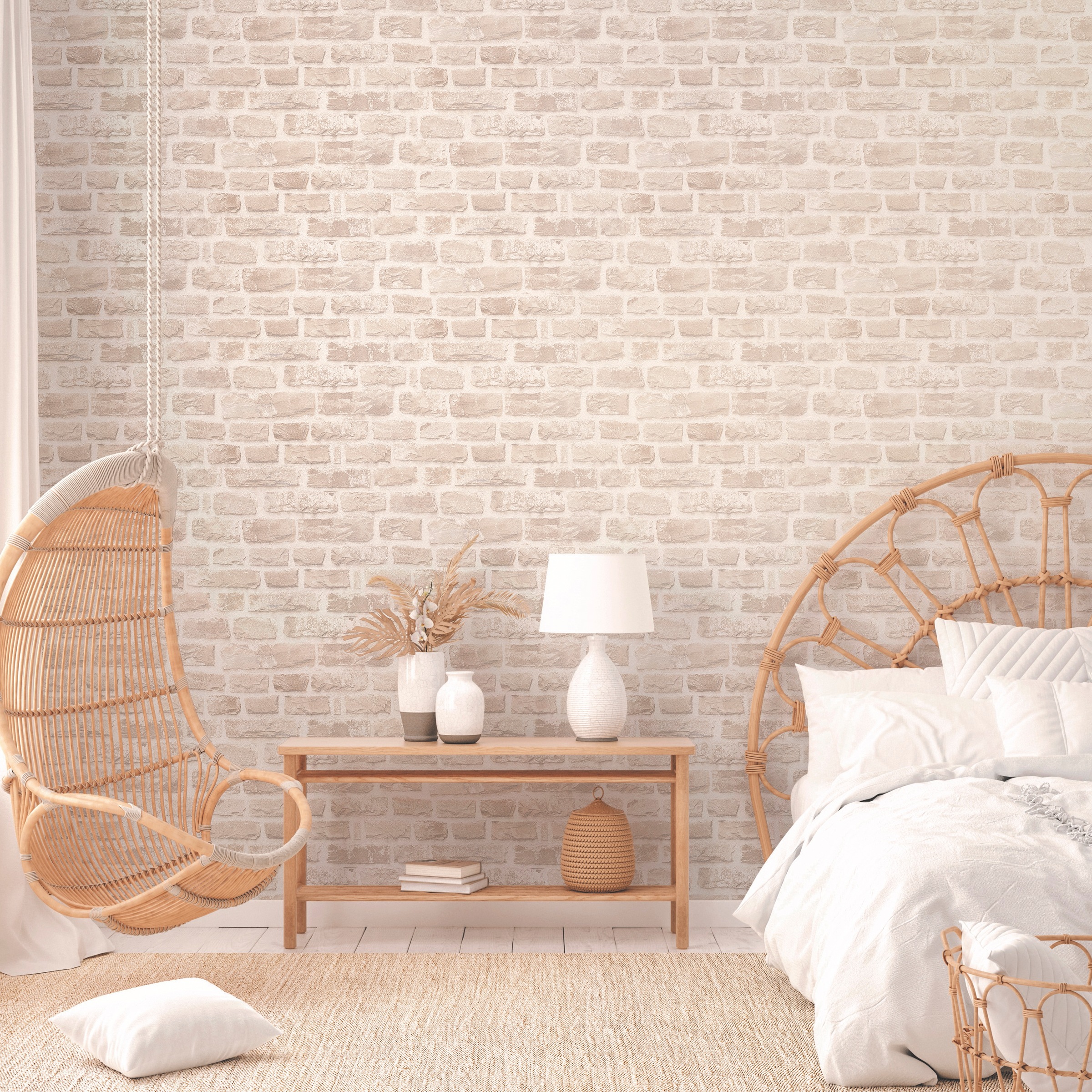 A.S. Création Vliestapete »Natural Living Tapete Stein«, matt-gemustert-neutral, Tapete Steinoptik Vlies Vlies Wand Tapeten Wohnzimmer Schlafzimmer