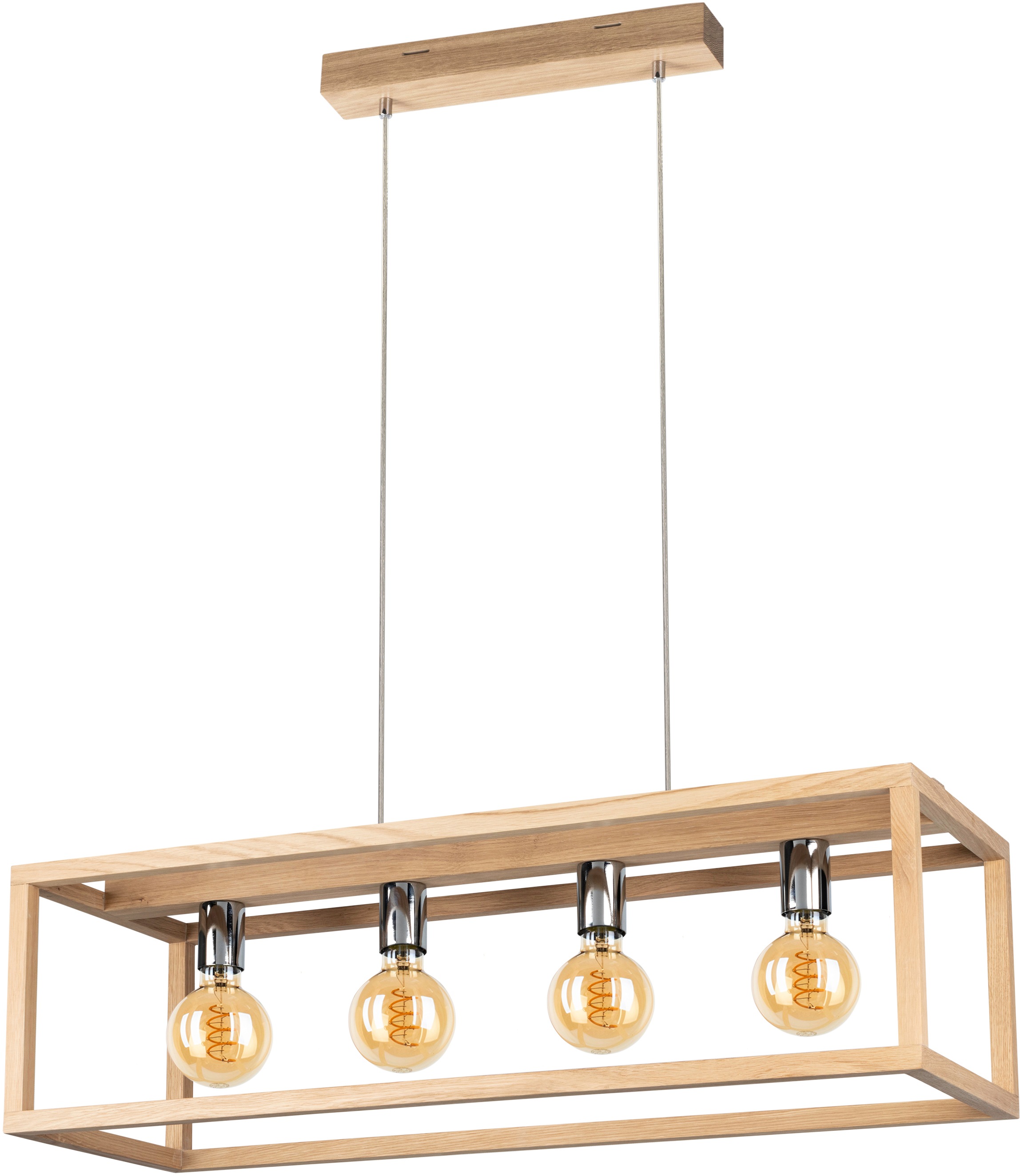 SPOT Light Pendelleuchte »KAGO«, 4 flammig, Leuchtmittel E27   ohne Leuchtm günstig online kaufen