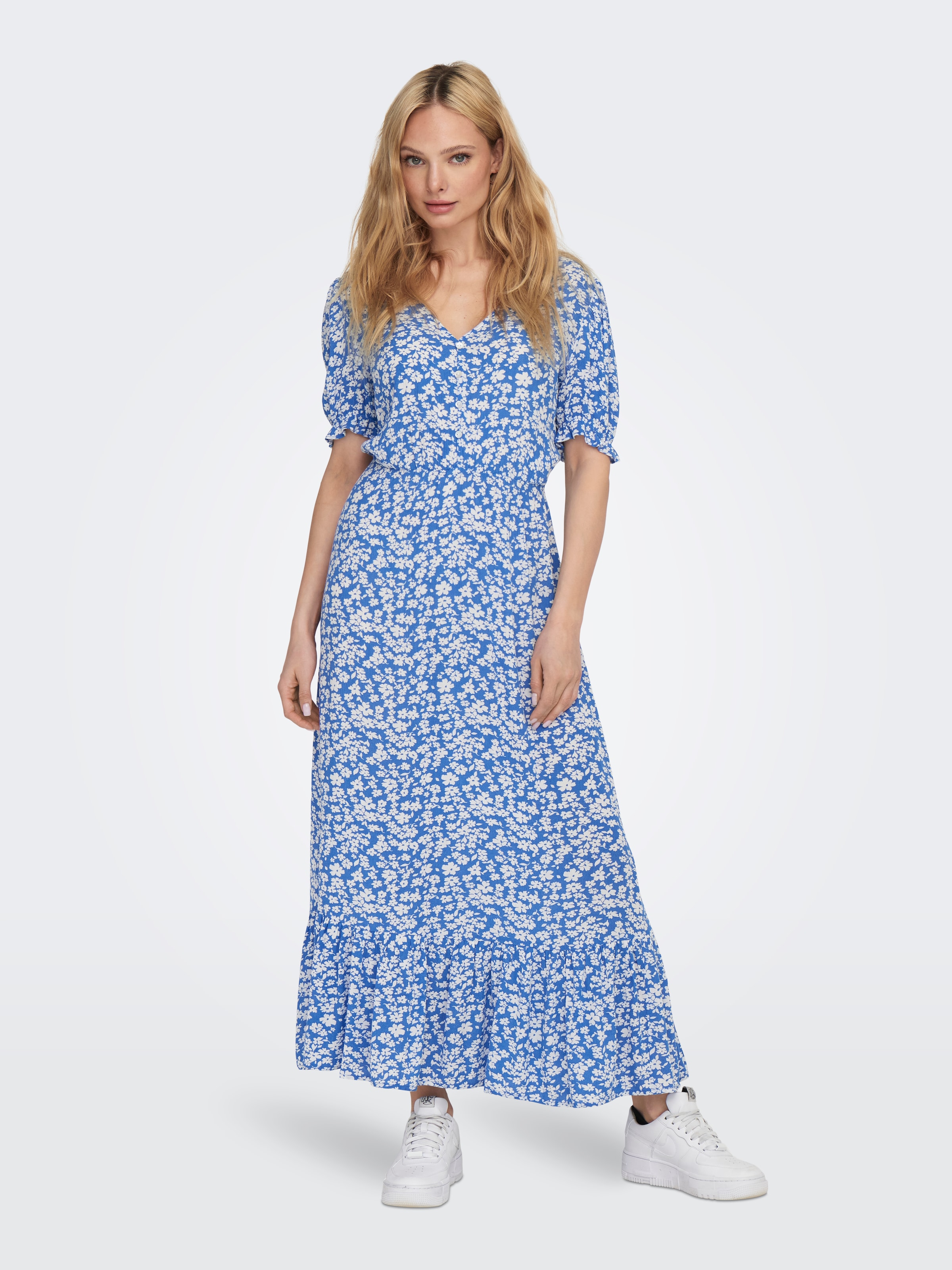 ONLY Maxikleid »ONLCHIANTI S/S LONG DRESS WVN NOOS« Sommerkleid