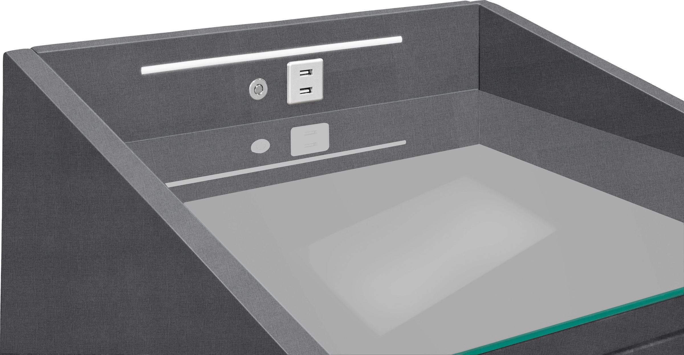ED EXCITING DESIGN Nachtkonsole »Moon«, mit LED-Beleuchtung und USB-Anschluss & USB-C-Anschluss