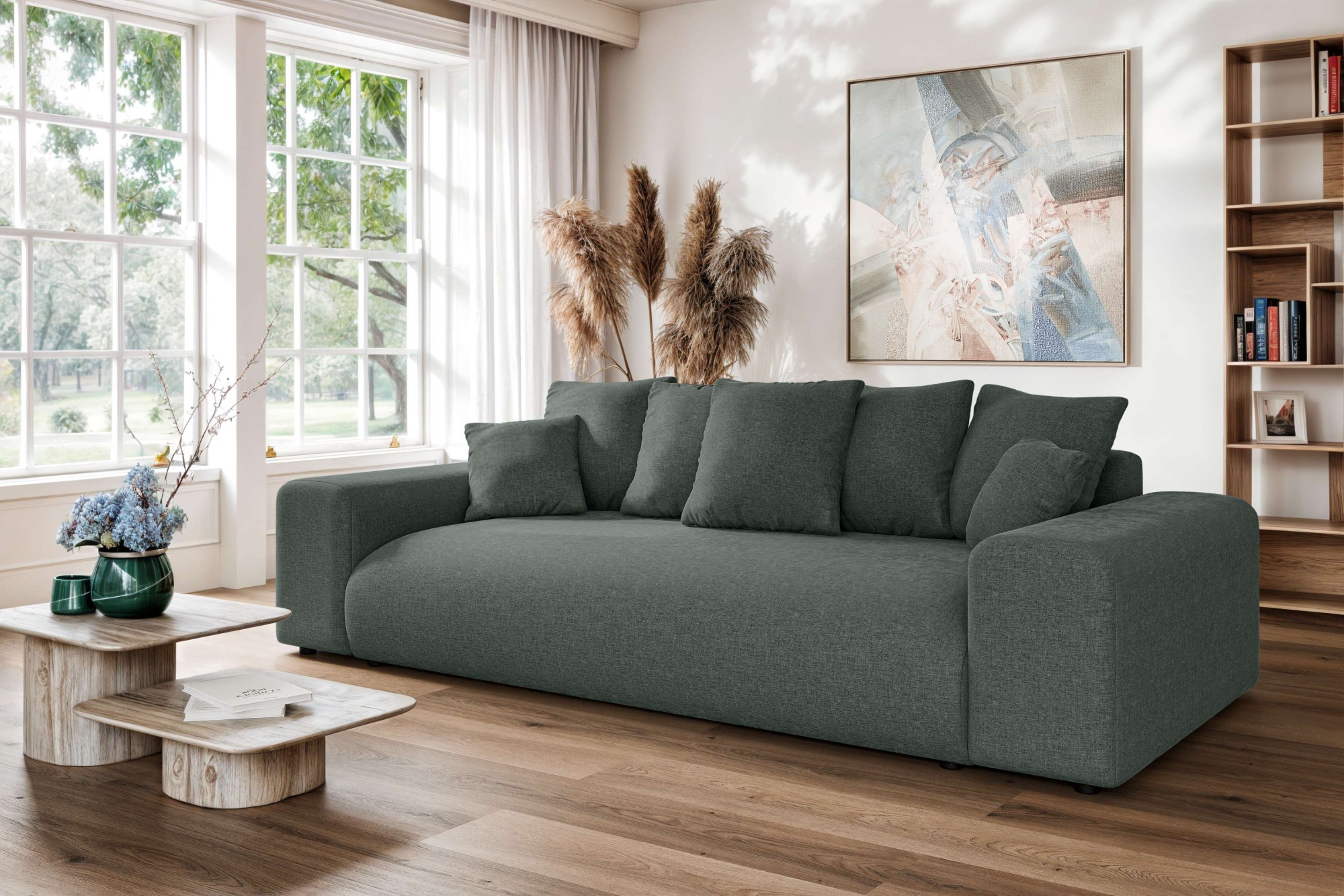 Home affaire Big-Sofa »LAKESIDE 3-Sitzer Schlafsofa mit Bettkasten, Breite günstig online kaufen