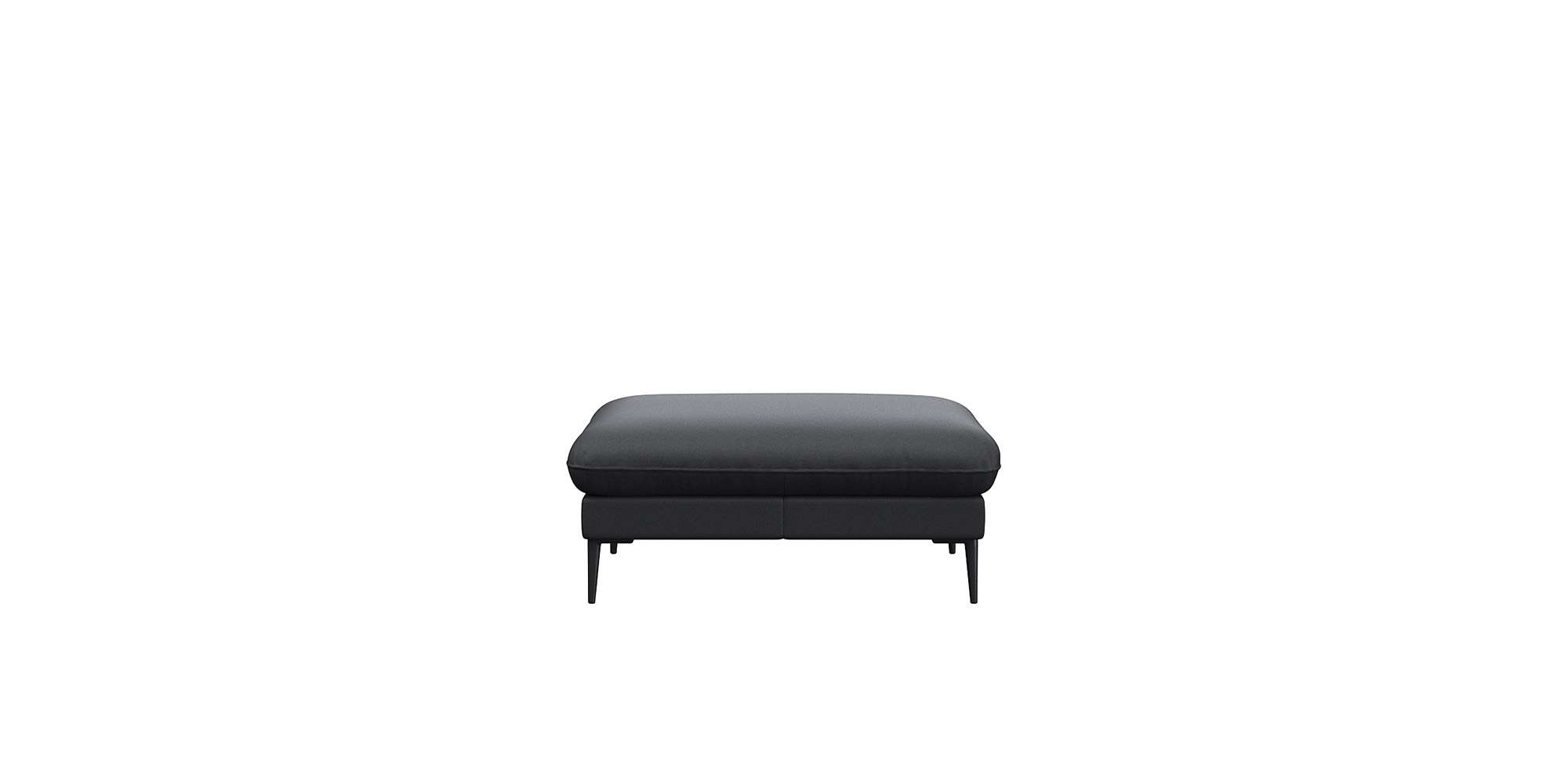 FLEXLUX Pouf »Salino, Fußhocker, Sitzhocker, Polsterhocker,«, Kaltschaum & Stahl-Wellen, Füsse Schwarz
