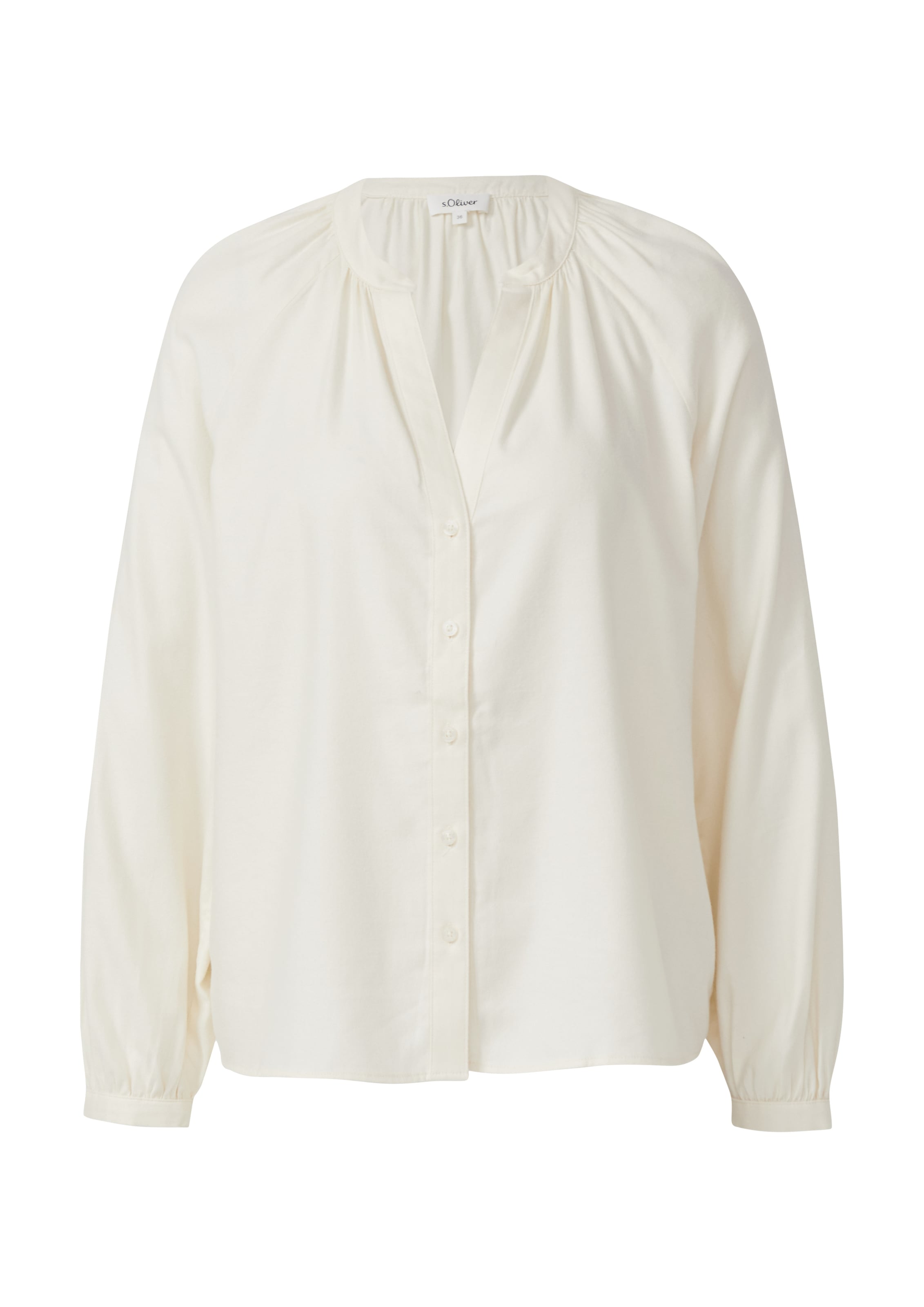 s.Oliver Flanellbluse mit Raffung