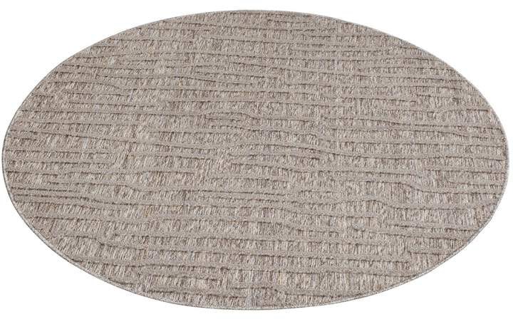 Carpet City Teppich »In-& Outdoorteppich Santorini 450, 3D-Effekt, Gestreift«, rund, 5 mm Höhe, Wetterfest & UV-beständig für Terrasse, Balkon, Küche, Flur