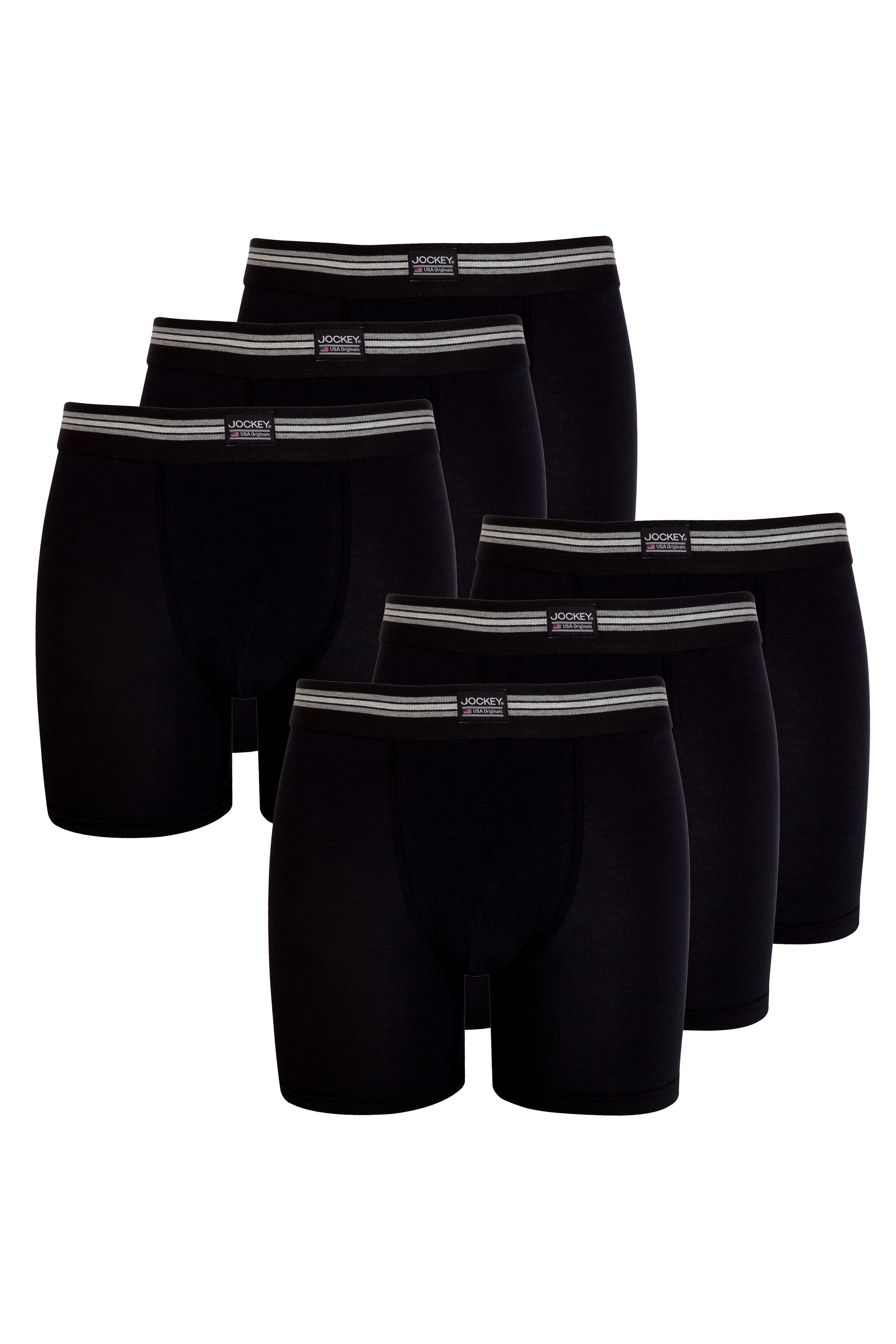Jockey Langer Boxer »Cotton Stretch« 6er Pack, mit längerem Bein, mittlere günstig online kaufen