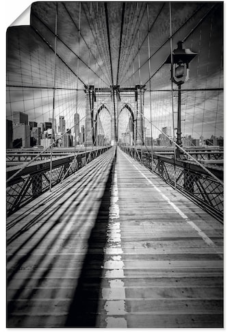 Wandbild »Brooklyn Bridge, New York City Monochrom«, New York, (1 St.)
