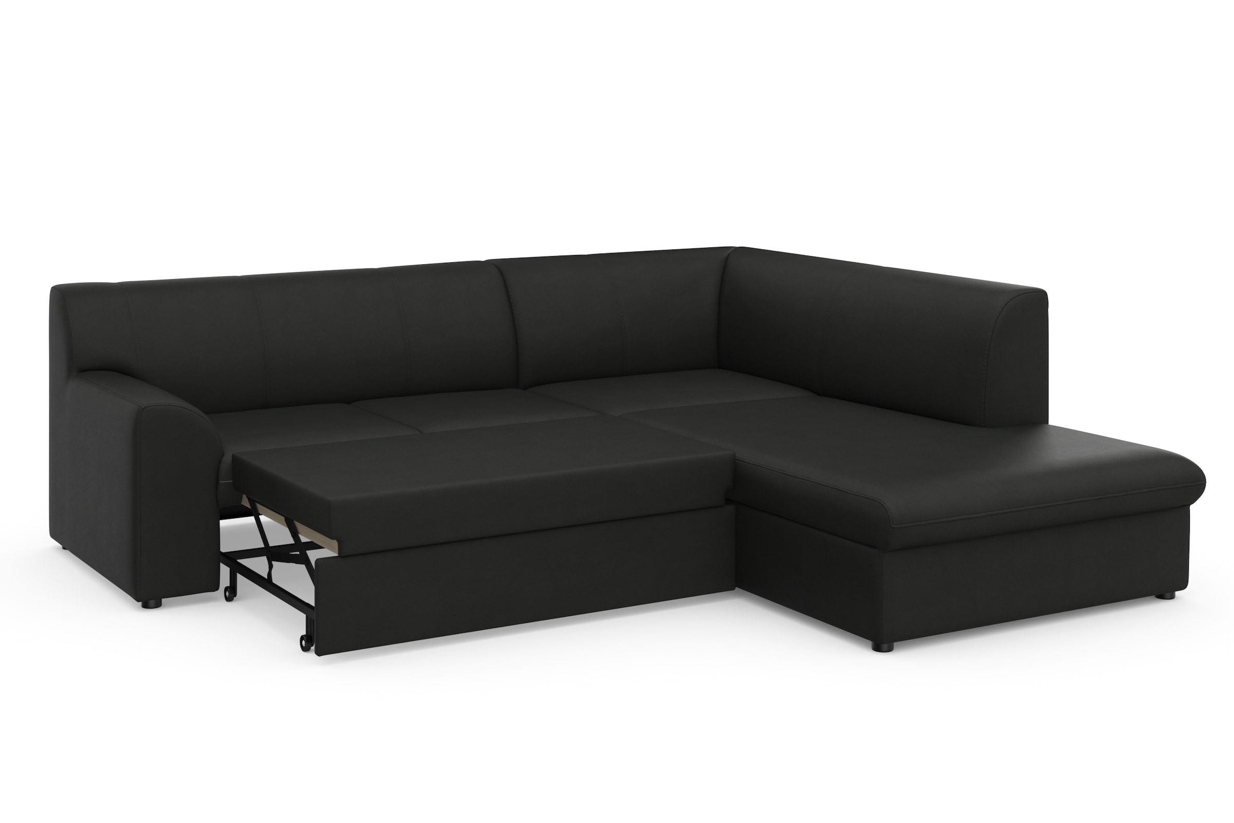 DOMO collection Ecksofa »Topper zeitlos elegant, kompakte Stellmaße, OTTOs Choice, L-Form«, mit Ottomane, wahlweise mit Schlaffunktion