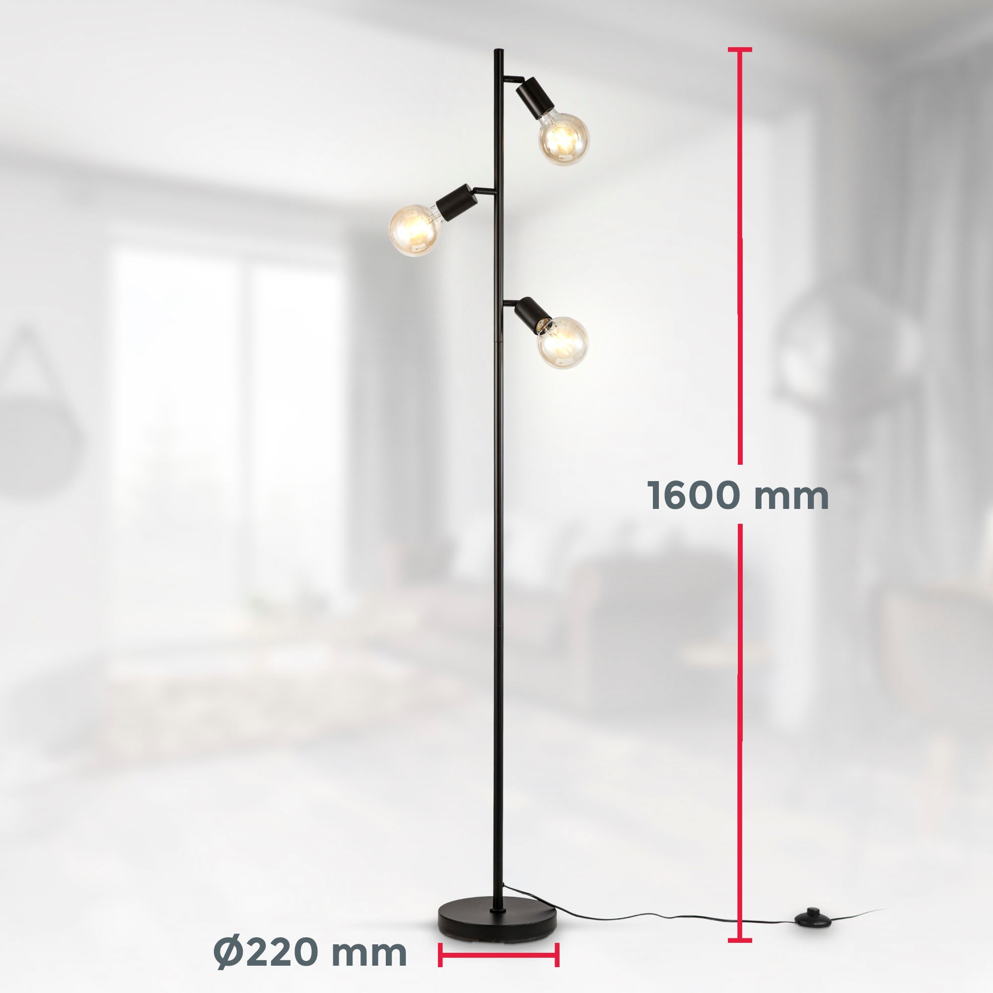 B.K.Licht Stehlampe und Tischleuchte im Set