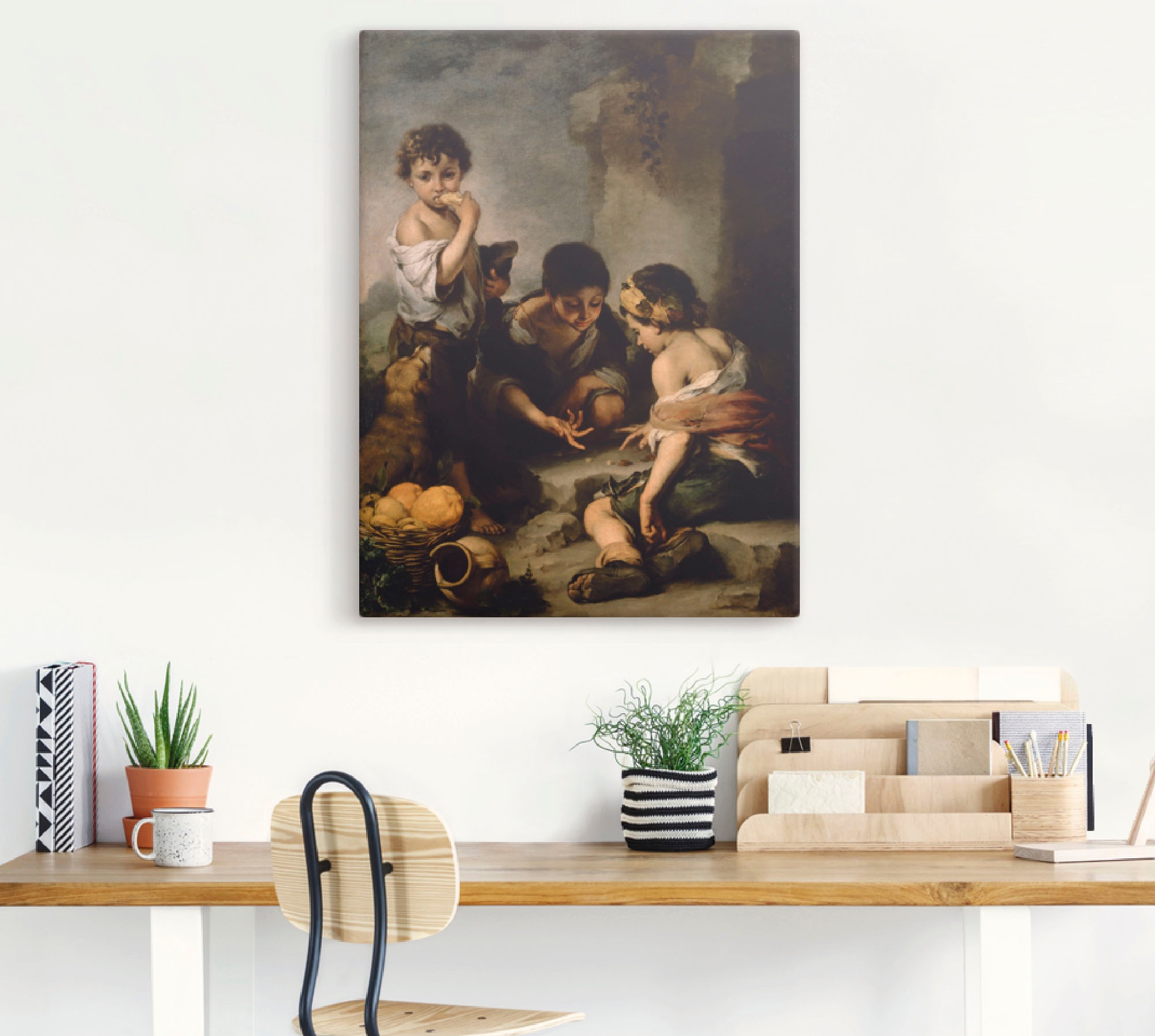 Artland Wandbild »Buben beim Würfelspiel. Um 1670/1675.«, Kind, (1 St.), als Leinwandbild, Poster in verschied. Größen