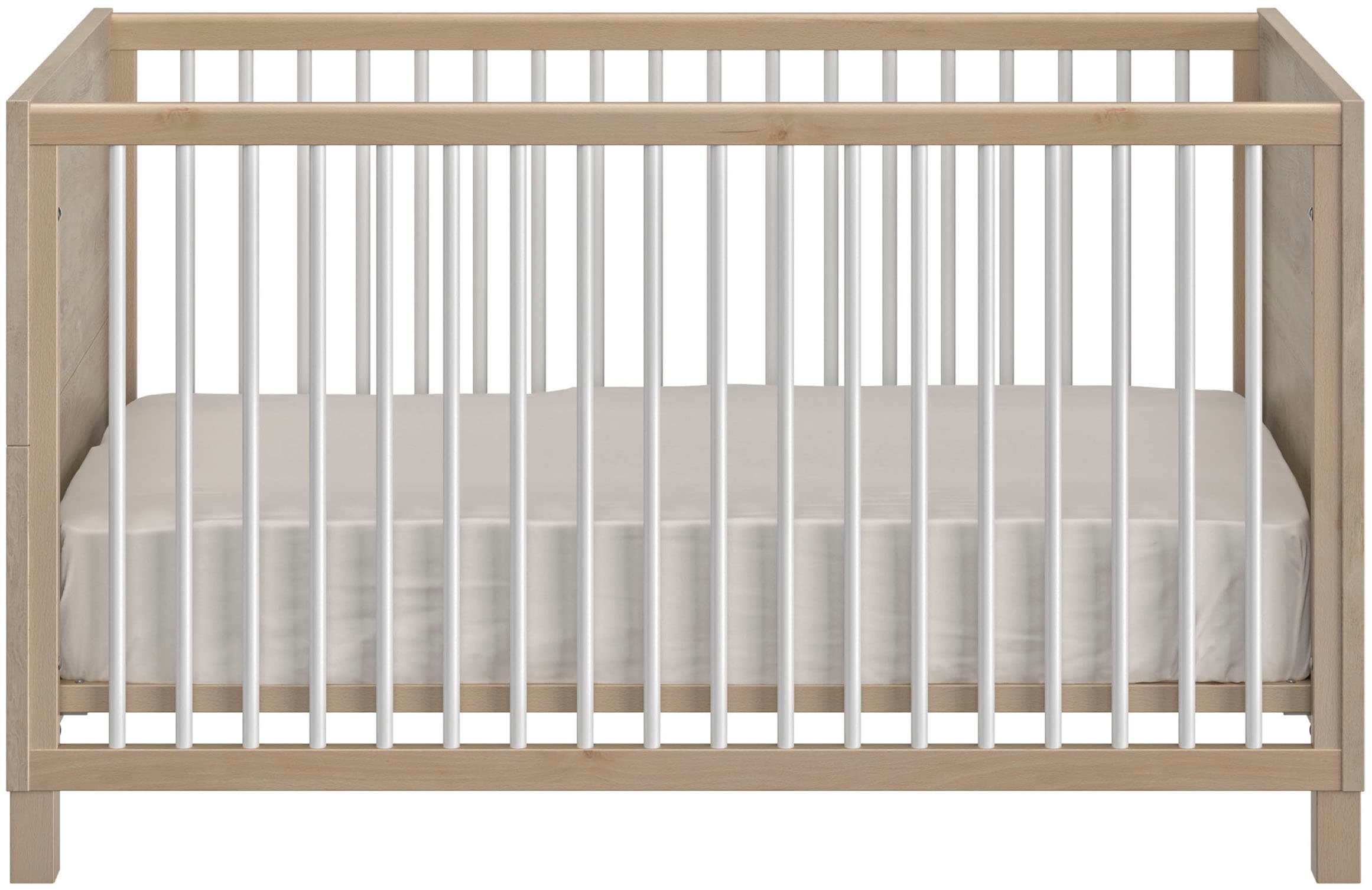Gami Babybett »Babybett Achille«, Zum „Little Bed“ umbaubar mit 140 cm Umbauseiten (optional).