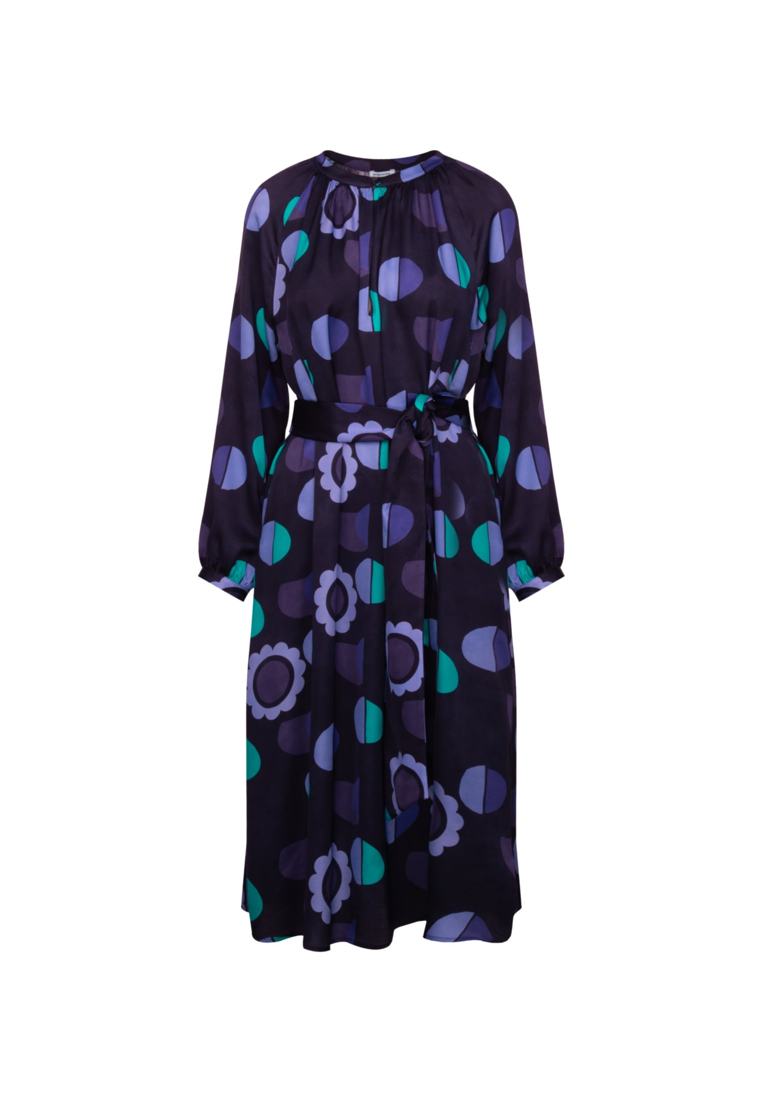 seidensticker Sommerkleid »Schwarze Rose«, Langarm Rundhals Druck