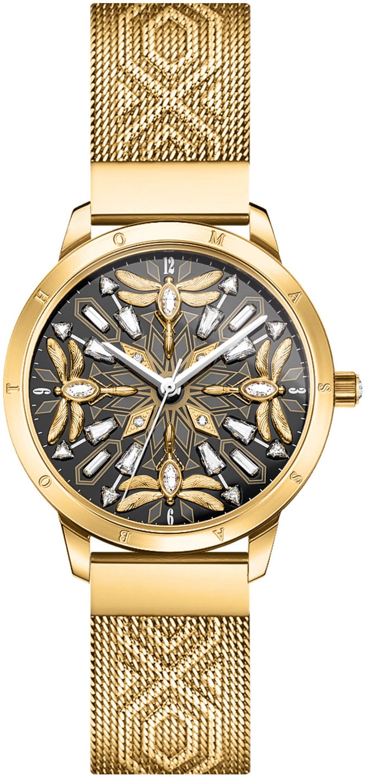 THOMAS SABO Quarzuhr »SPIRIT MAGIC GARDEN«, Armbanduhr, Damenuhr, Edelstahlarmband, analog, Zirkonia (synth.)