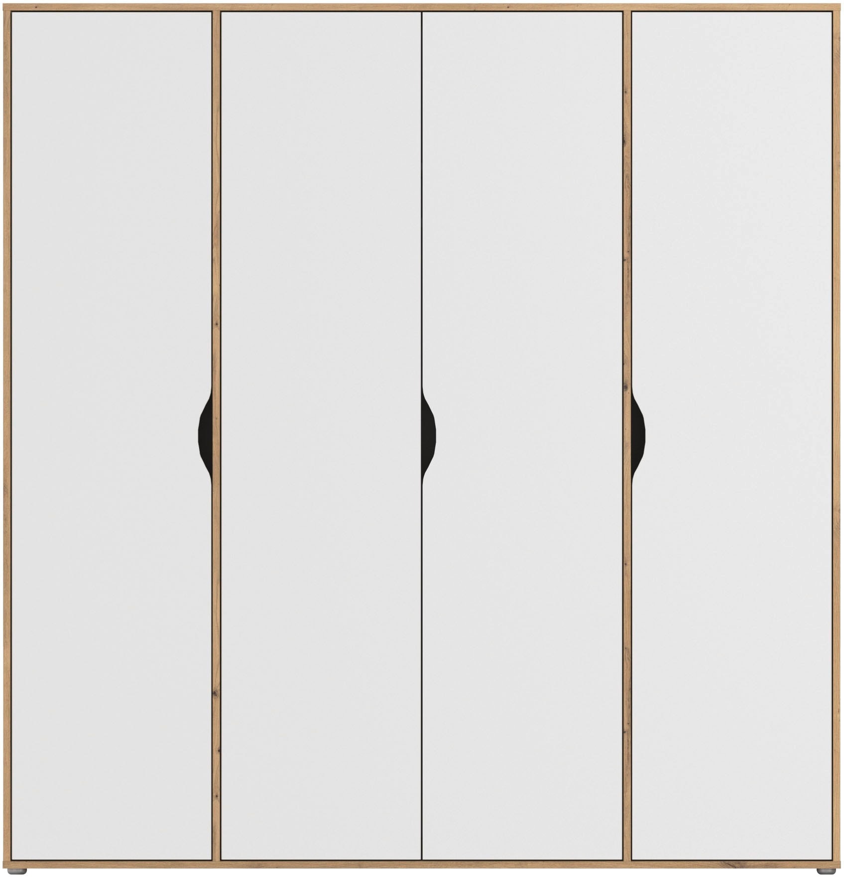 rauch Drehtürenschrank »Kleiderschrank Schrank Garderobe Wäscheschrank NARAI viel Stauraum«, (in 3 verschiedenen Ausstattungen BASIC/CLASSIC/PREMIUM), Griffausfräsungen für eine grifflose Optik TOPSELLER MADE IN GERMANY