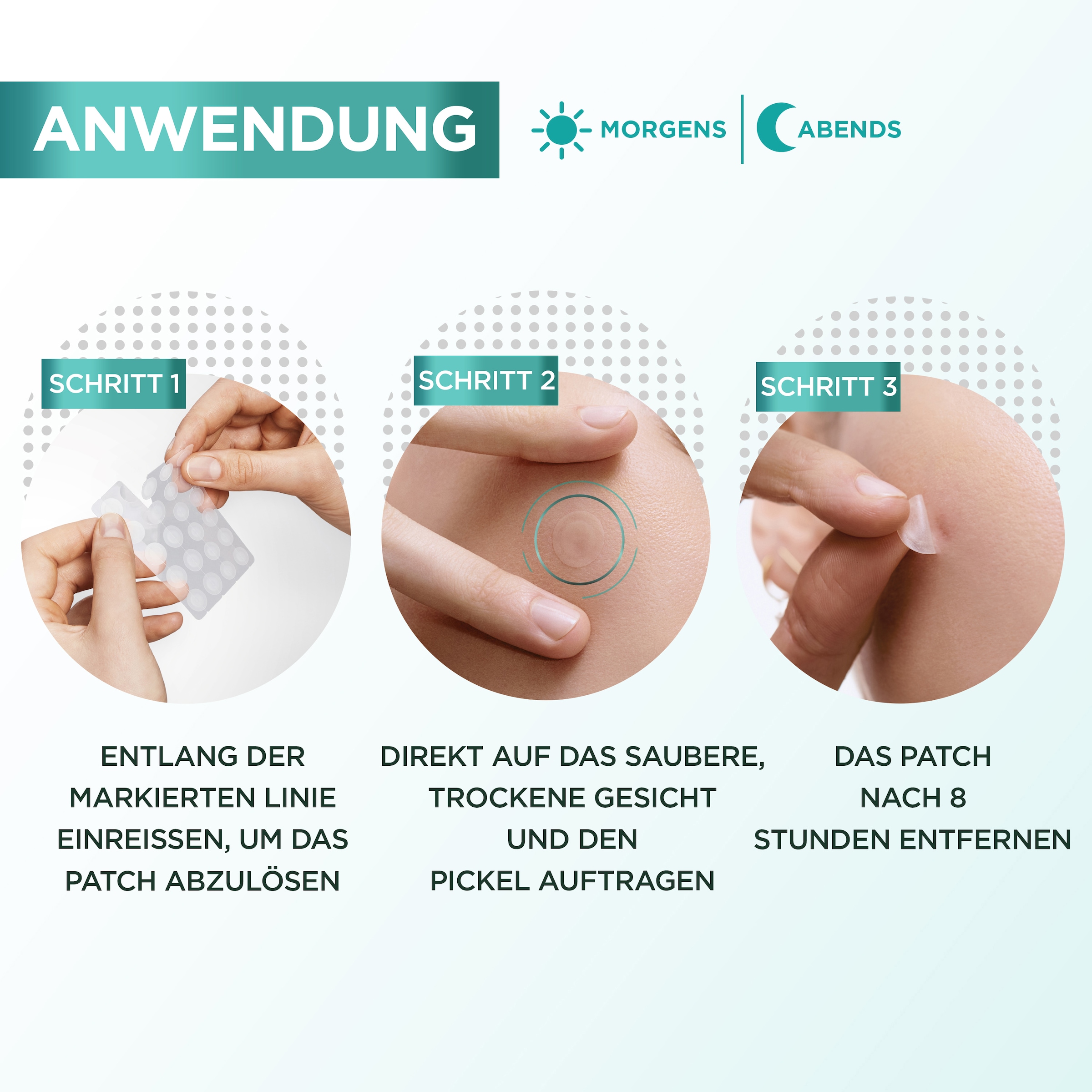 GARNIER Pflegestift »Garnier 8H Invisible Pimple Patch«, Flacht Pickel ab mit Hydrokolloid, keine Pickelmale.