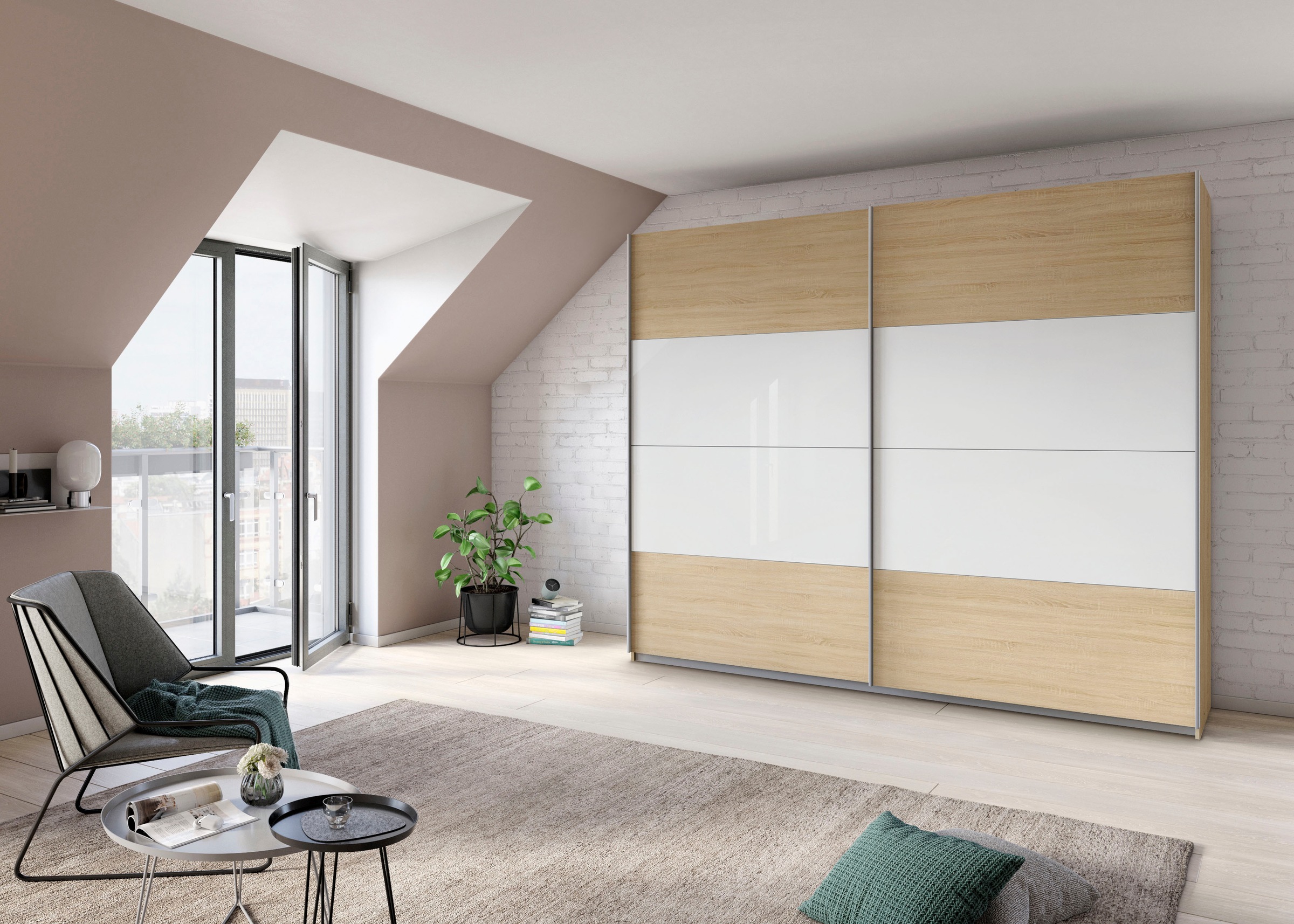 rauch Schwebetürenschrank "Quadra Schlafzimmerschrank in vielen Breiten" Kl günstig online kaufen
