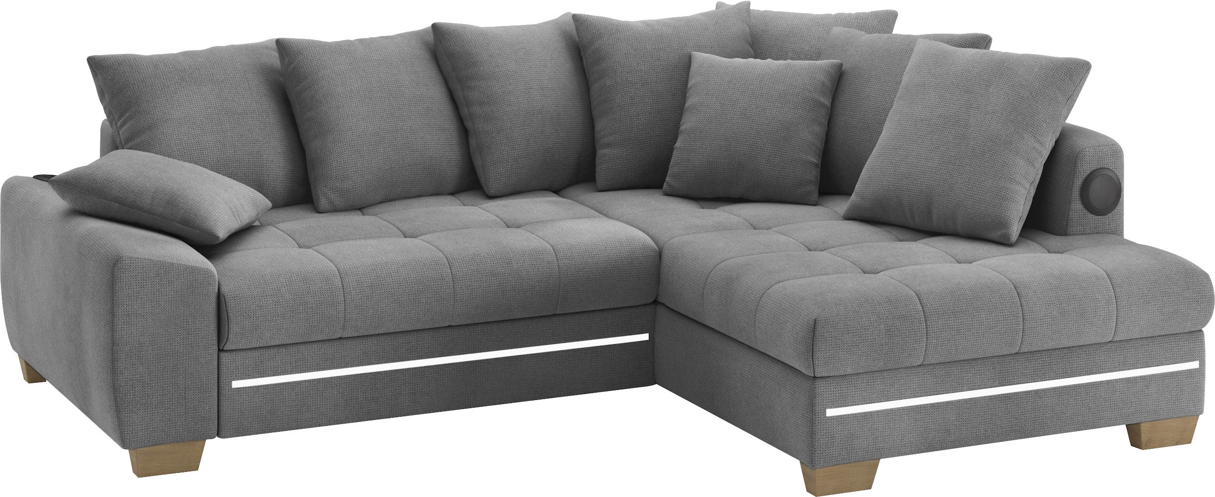 Mr. Couch Ecksofa »Nikita II, L-Form«, mit Kaltschaum, RGB-LED, Soundsystem günstig online kaufen