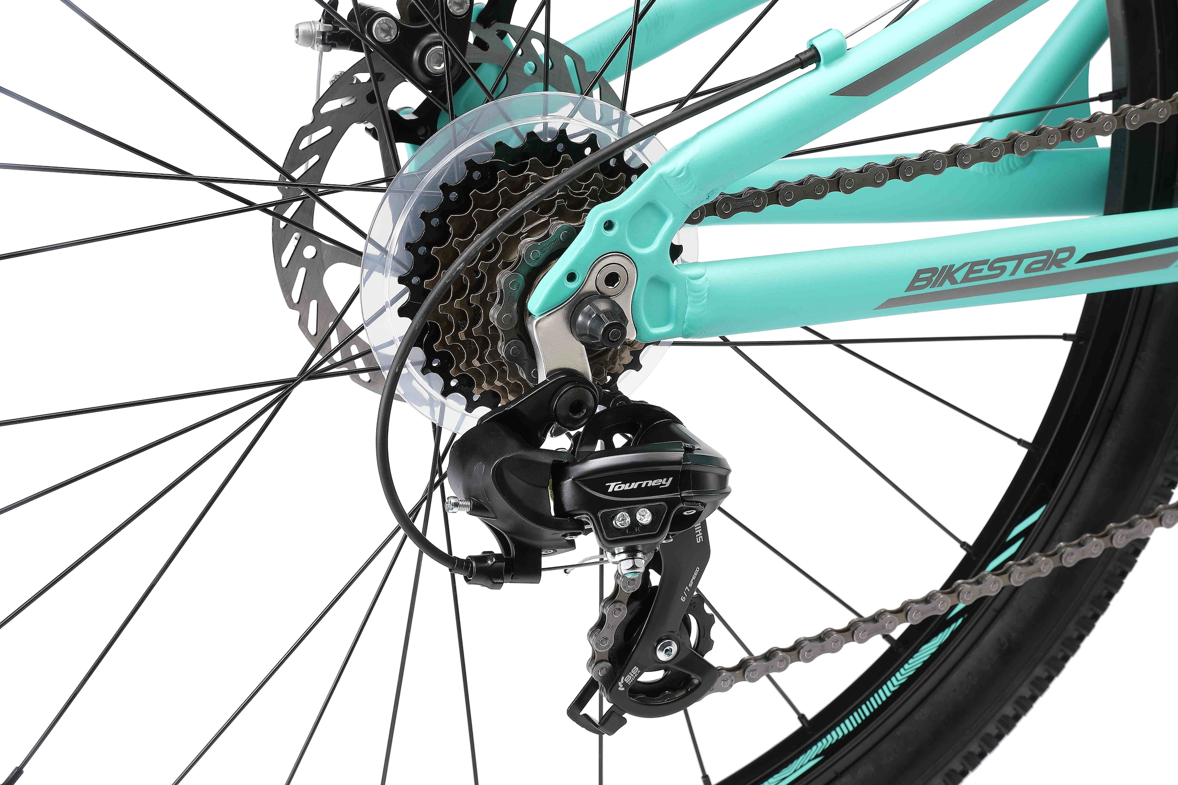 Bikestar Mountainbike 21 Gang Shimano RD-TY300 Schaltwerk Kettenschaltung für Damen und Herren, Kettenschaltung