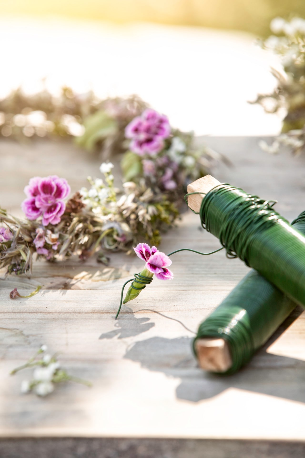 Windhager Pflanzschnur »Gartendraht für Garten-, Binde- und Bastelarbeiten« 1 Stk. tlg. Blumendraht erhältlich in unterschiedlchen Größen, verzinkt, grün