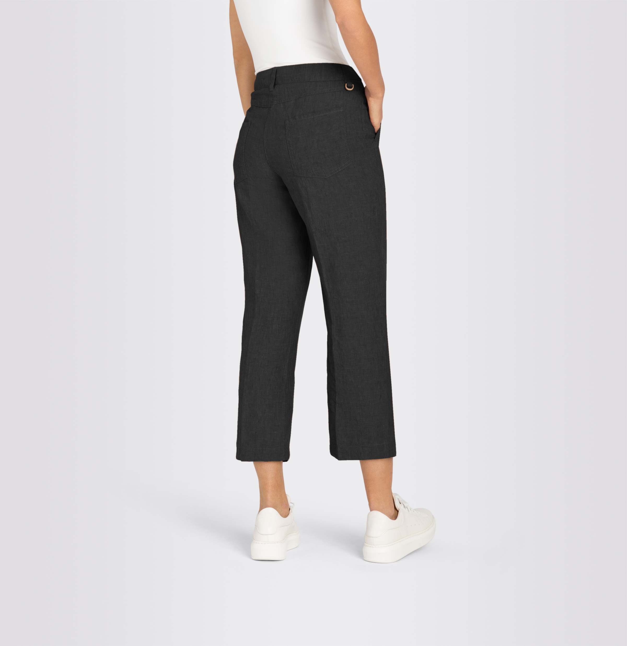 MAC Leinenhose »NORA cropped«, temperaturausgleichend und angenehm auf der Haut