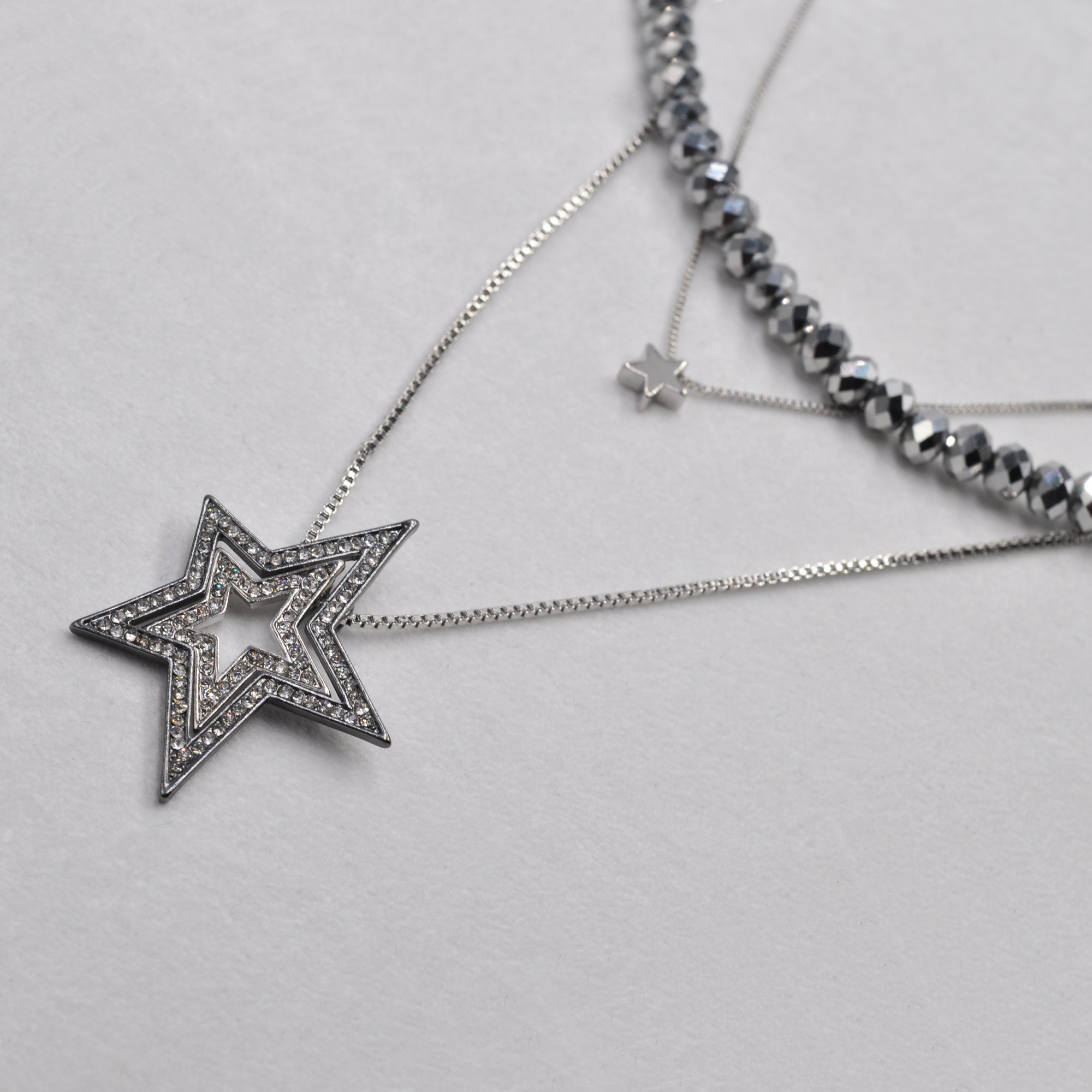 Steuer Kette mit Anhänger »Set Collier mit Glasperlen zweireihige Venezianer mit Stern«