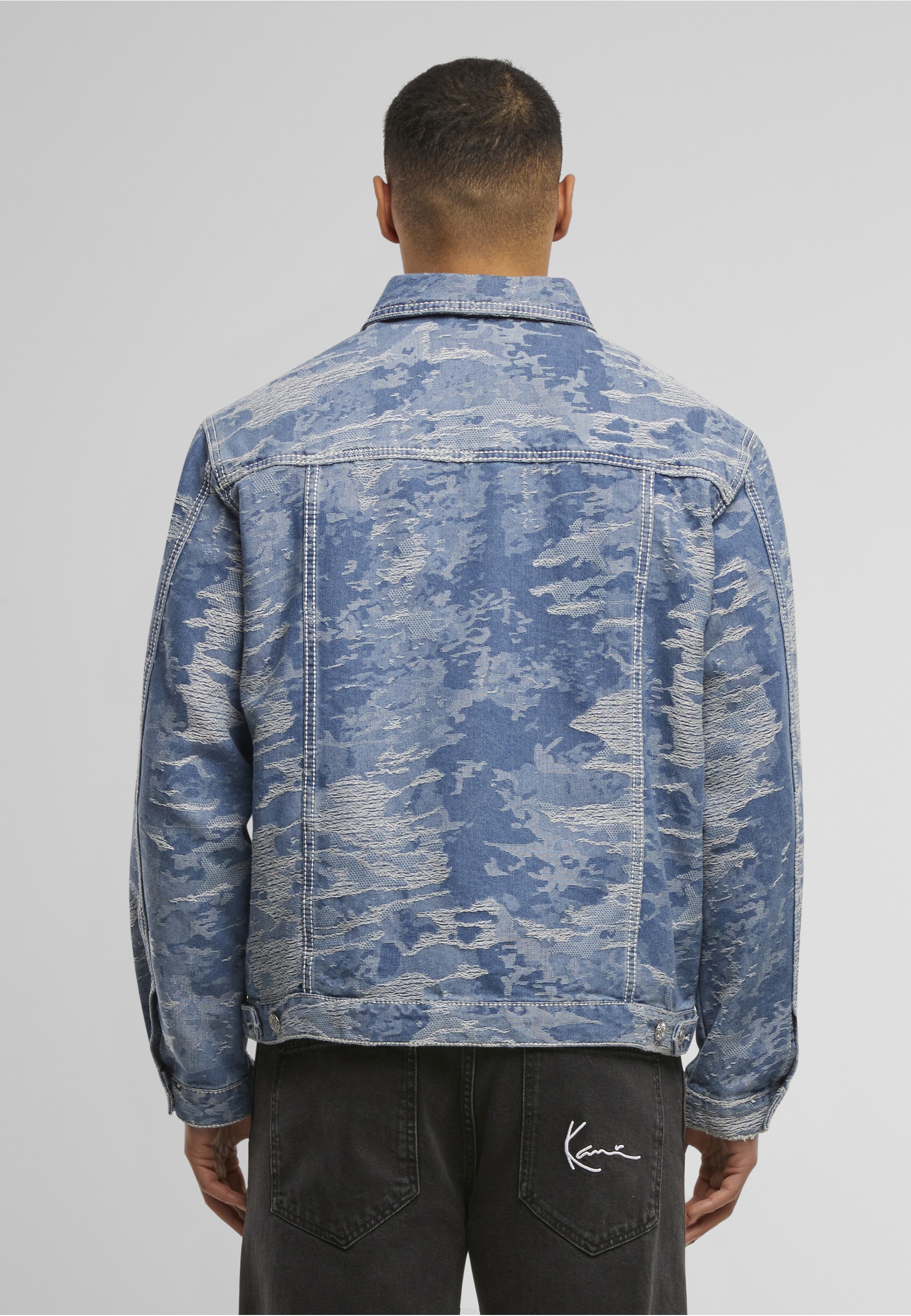 Karl Kani Jeansjacke »Karl Kani OG K Distress Camo OS Denim Jacket« 1 Stk. tlg. ohne Kapuze