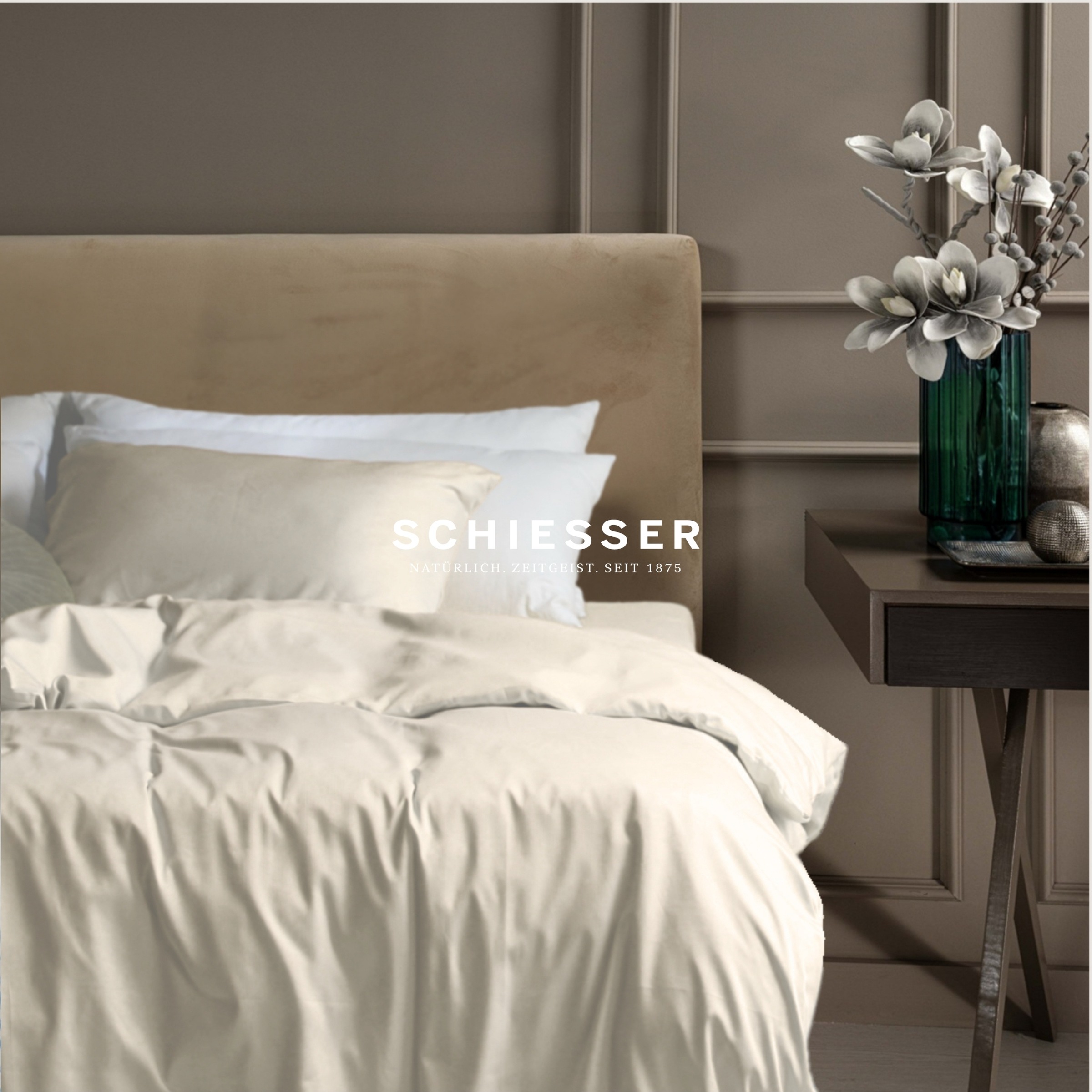 Schiesser Kissenhülle »Ella Premium Kissenhüllenset aus feinstem Baumwollsatin, 40x80 cm«, (2 St.), Made in Green