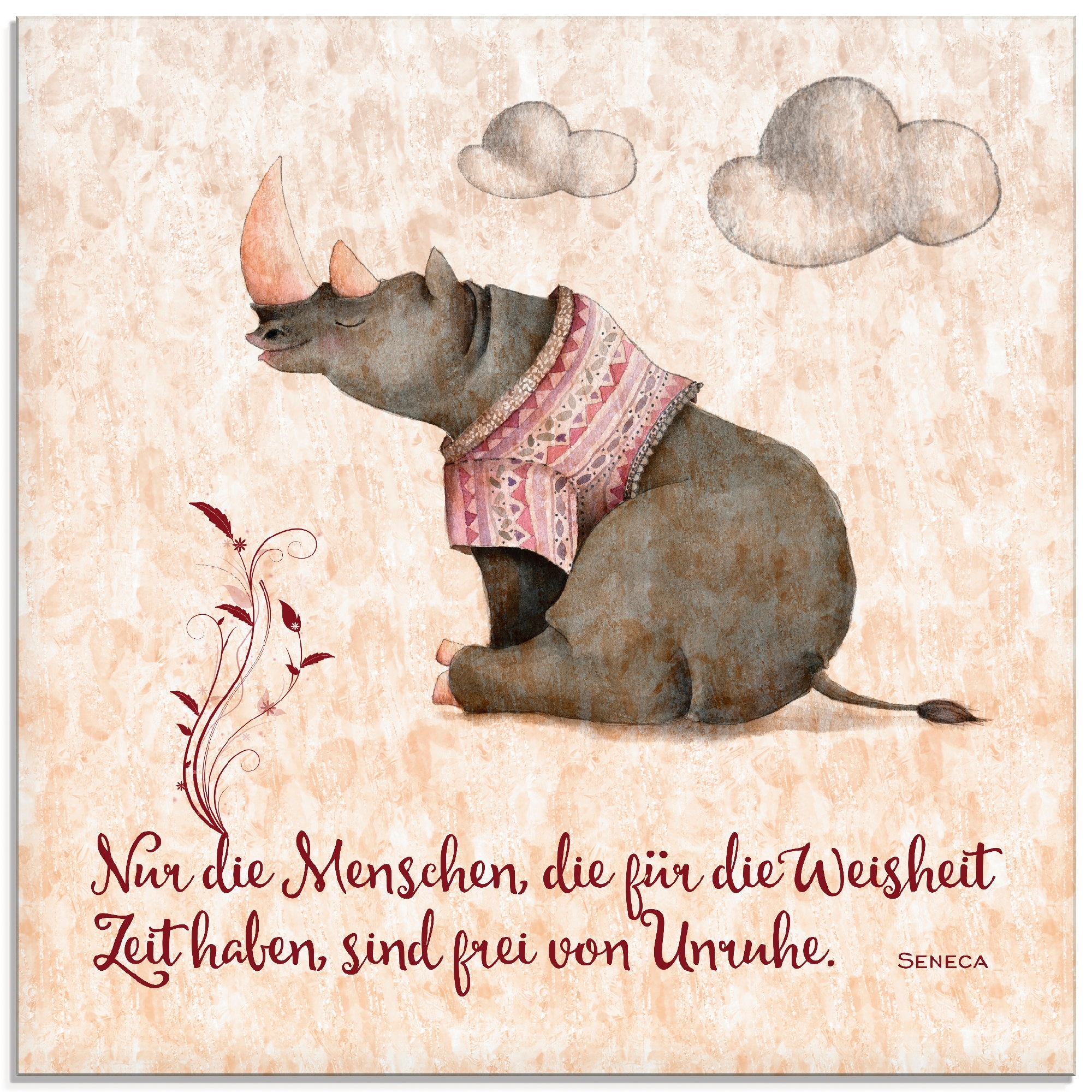 Artland Glasbild »Lebensweisheit Zeit«, Tiere, (1 St.), in verschiedenen Gr günstig online kaufen