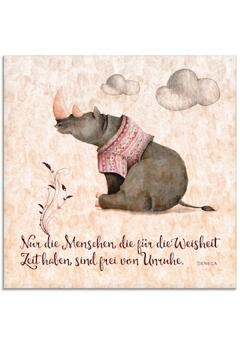 Glasbild »Lebensweisheit Zeit«, Tiere, (1 St.), in verschiedenen Größen