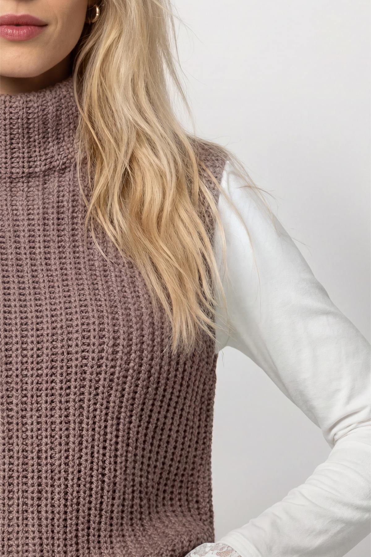 Monari Pullunder »Pullunder Basic Chenille« Regular fit mit Stehkragen