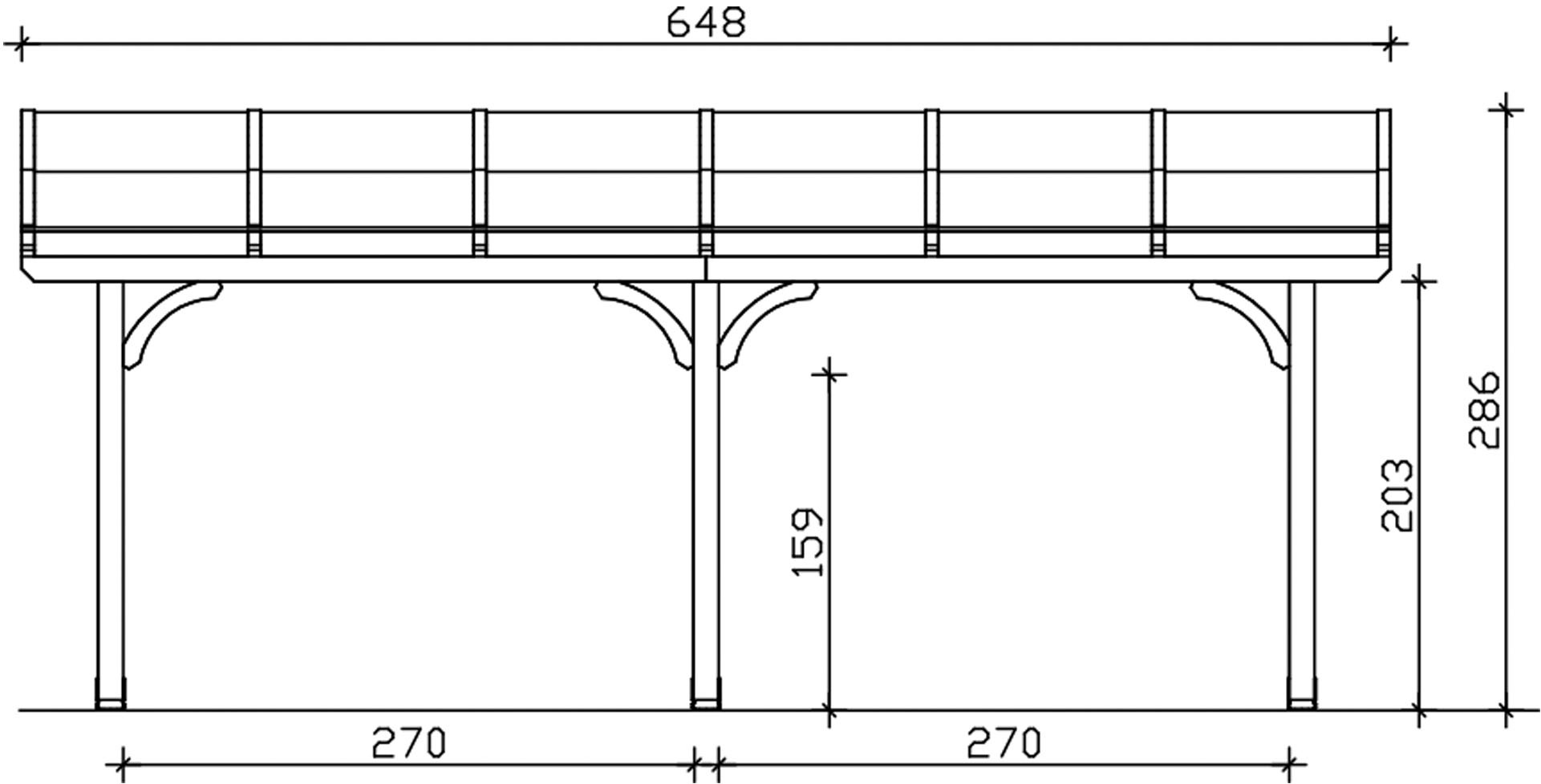 Skanholz Terrassendach »Venezia« Leimholz
