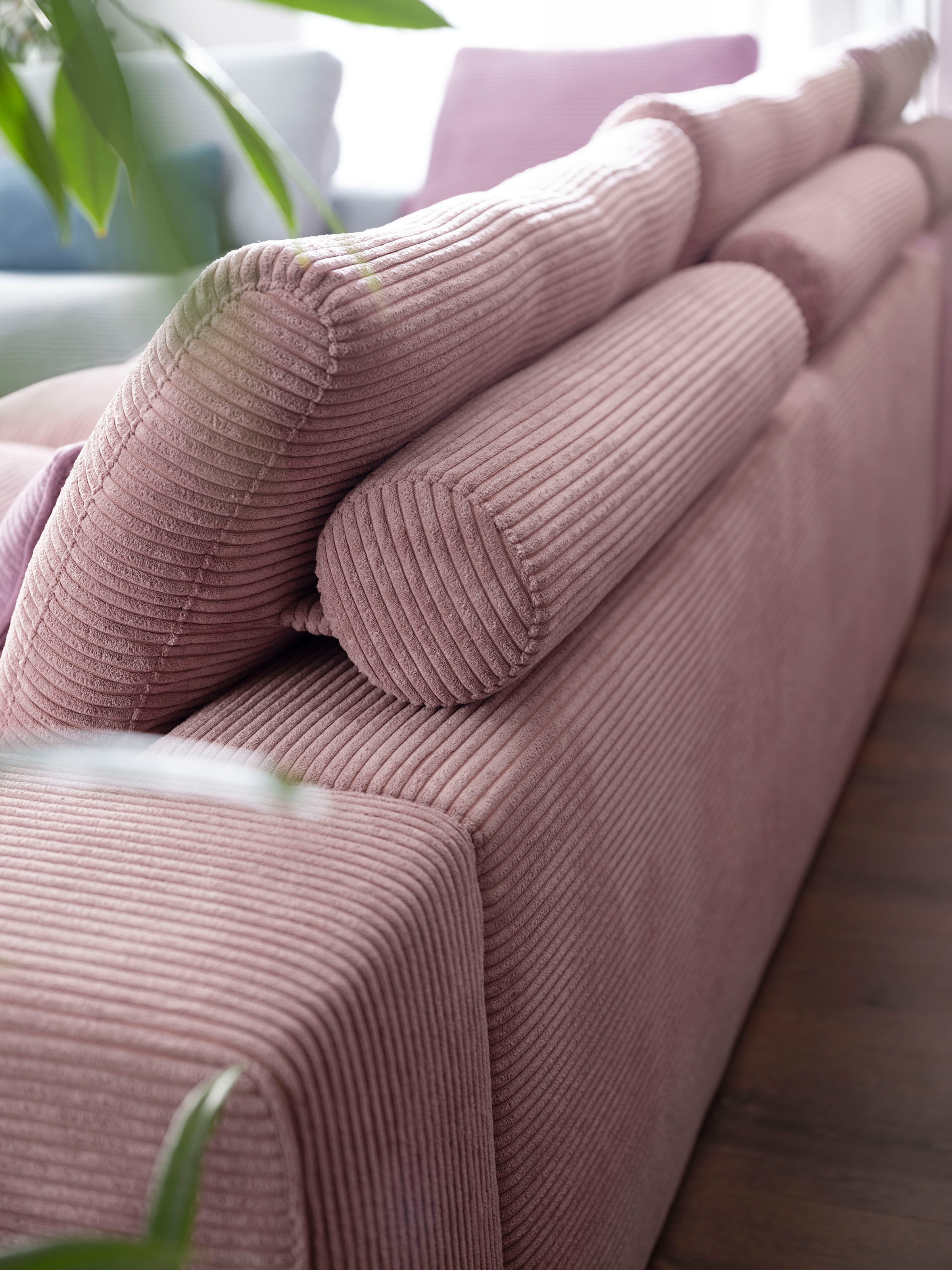alina Ecksofa »Sandy«, mit losen Sitz und Rückenkissen, in modernem Cordstoff