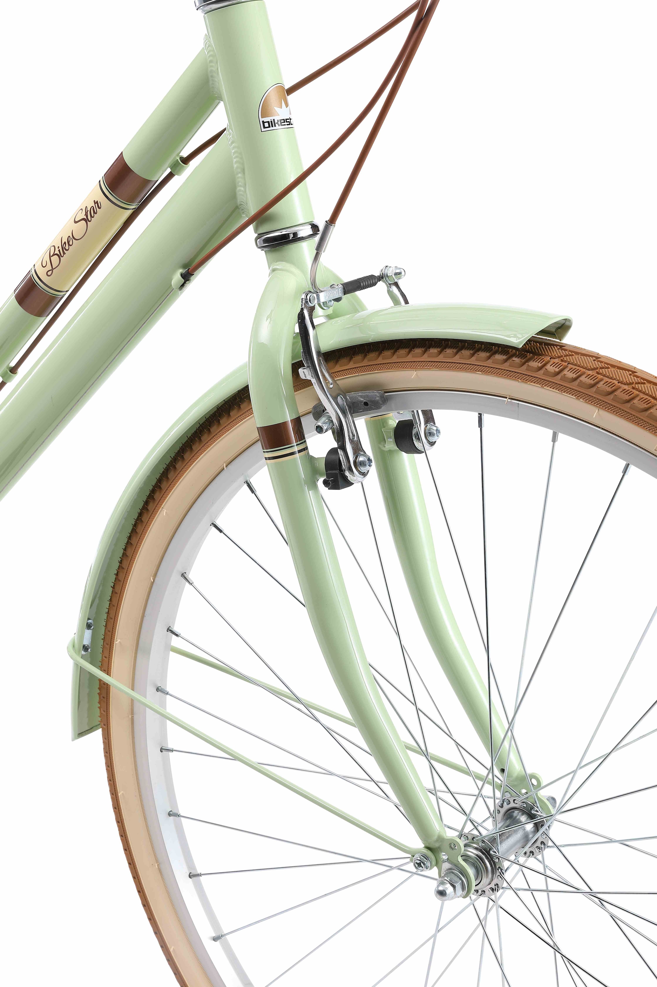 Bikestar Cityrad, 7 Gang, Shimano, RD-TY21 Schaltwerk, Kettenschaltung, für Damen, Kettenschaltung